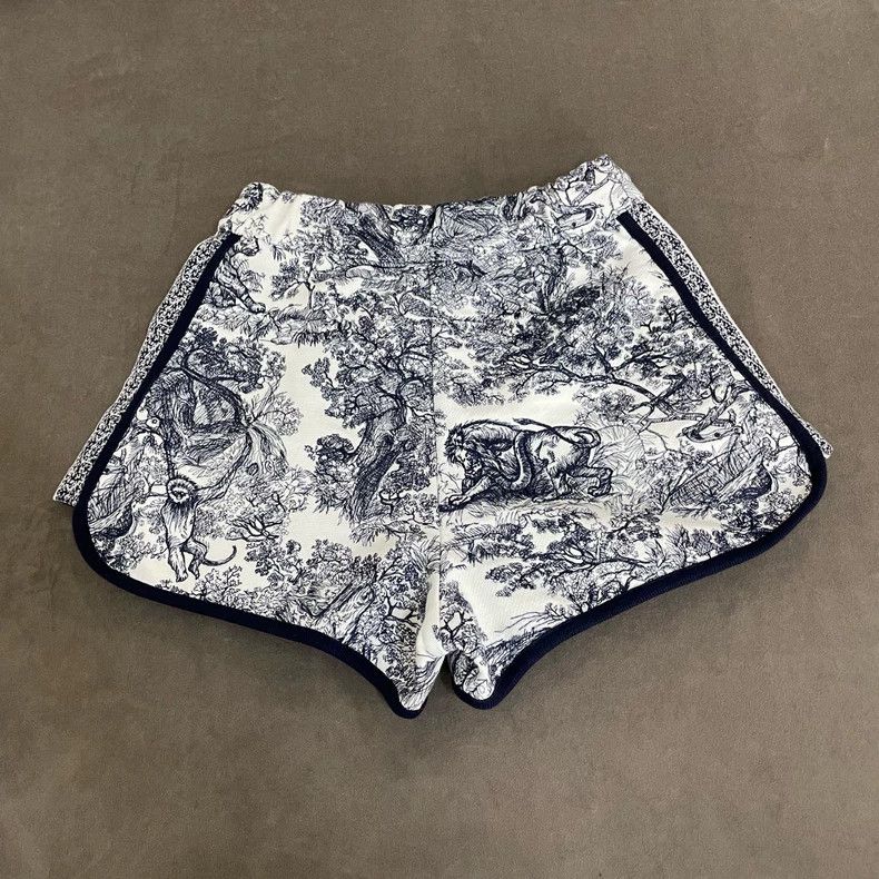 Dior Dior SizeXS White and blue embroidered zoo full-print short Size 42" / US 20 - 2 Thumbnail