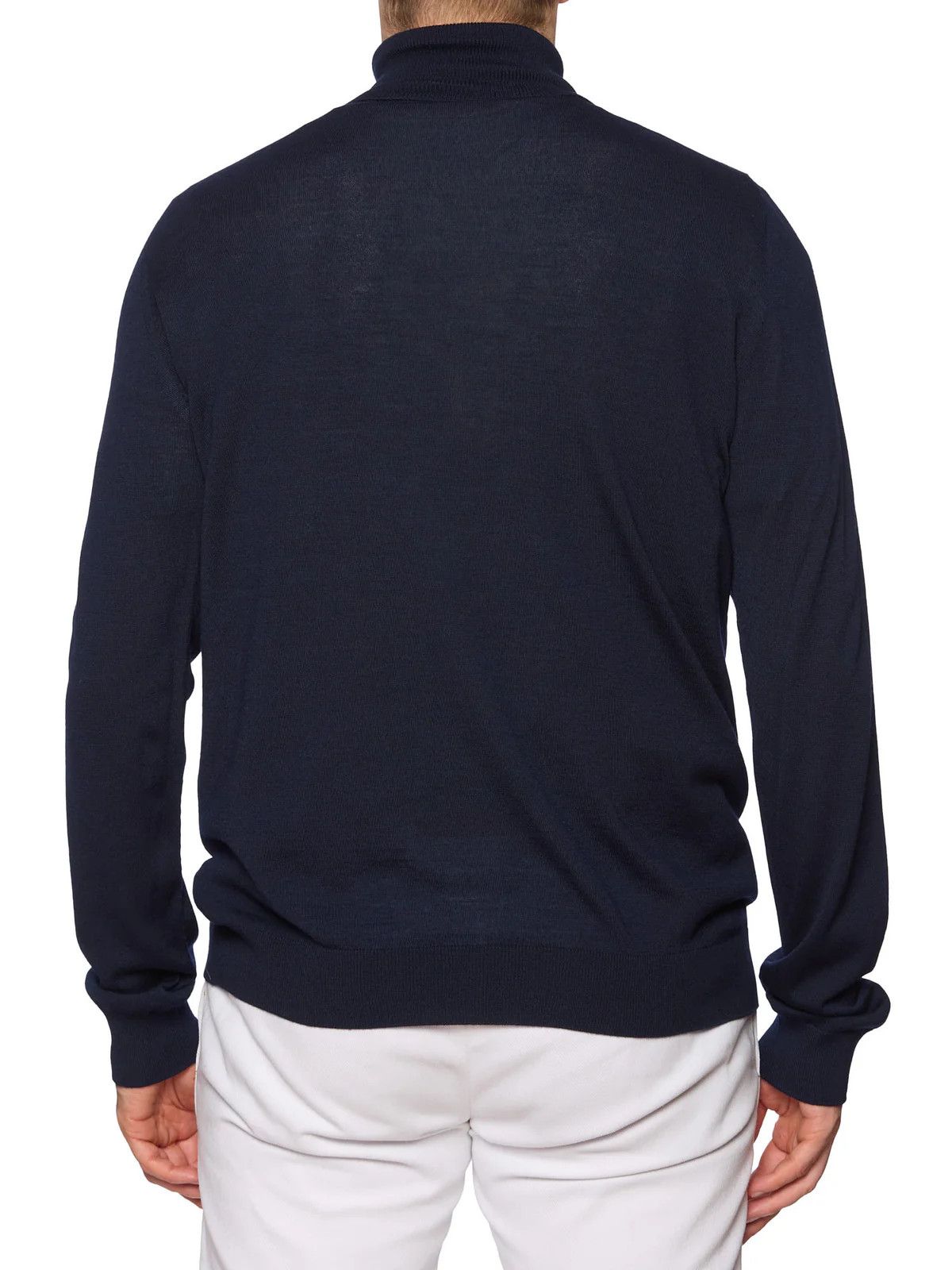 Johnstons Of Elgin JOHNSTONS of Elgin Navy Blue Wool Turtleneck Sweater Size US XL / EU 56 / 4 - 3 Thumbnail