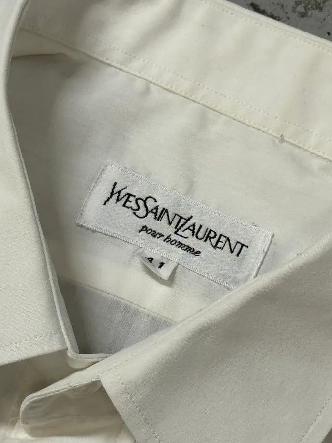 Designer × Vintage × Yves Saint Laurent 1990s Yves Saint Laurent White Short Sleeves Shirt Size US XL / EU 56 / 4 - 8 Thumbnail