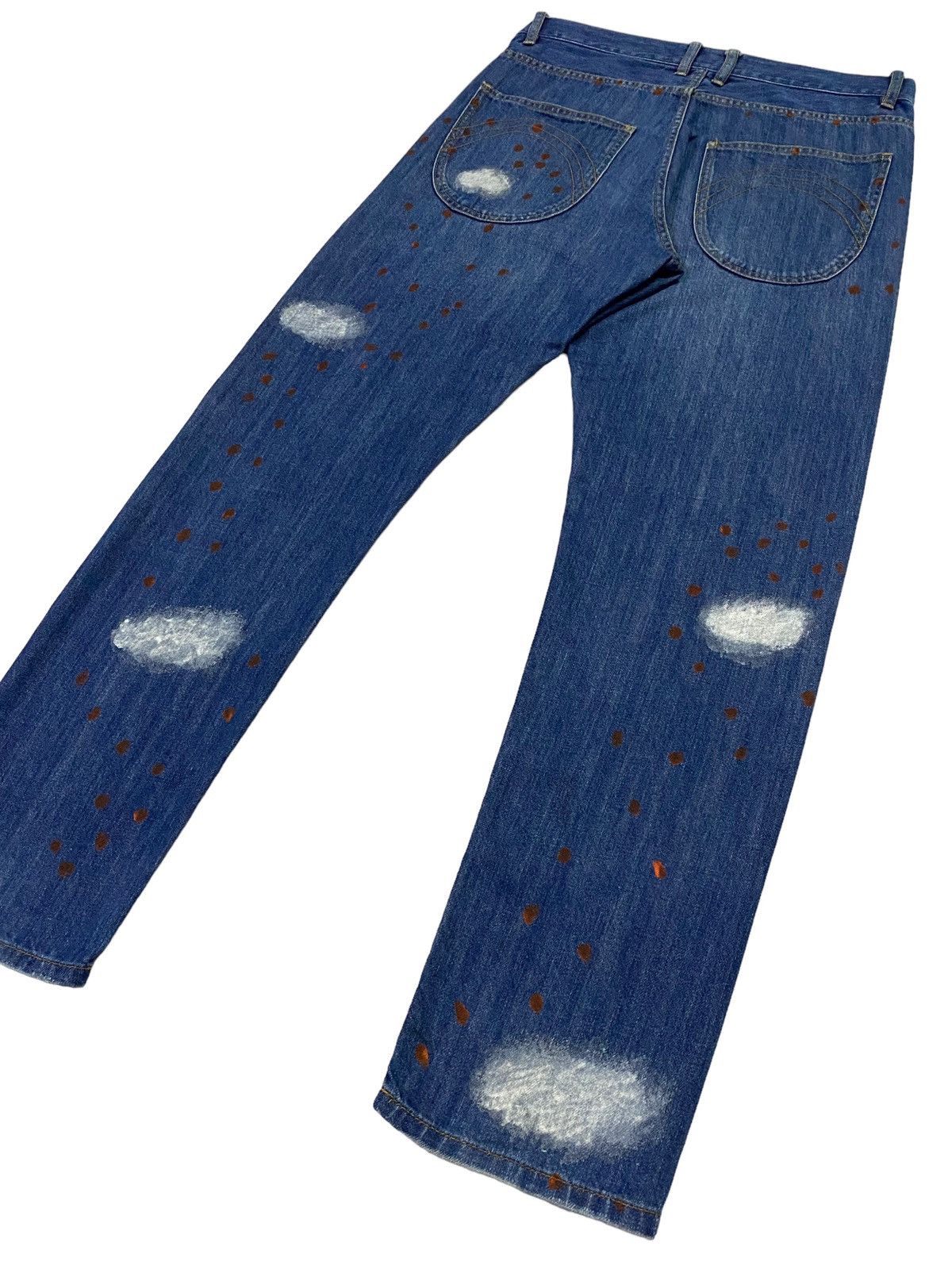 Issey Miyake Tsumori Chisato By Issey Miyake All Over Painted Art Denim Size US 31 - 20 Thumbnail