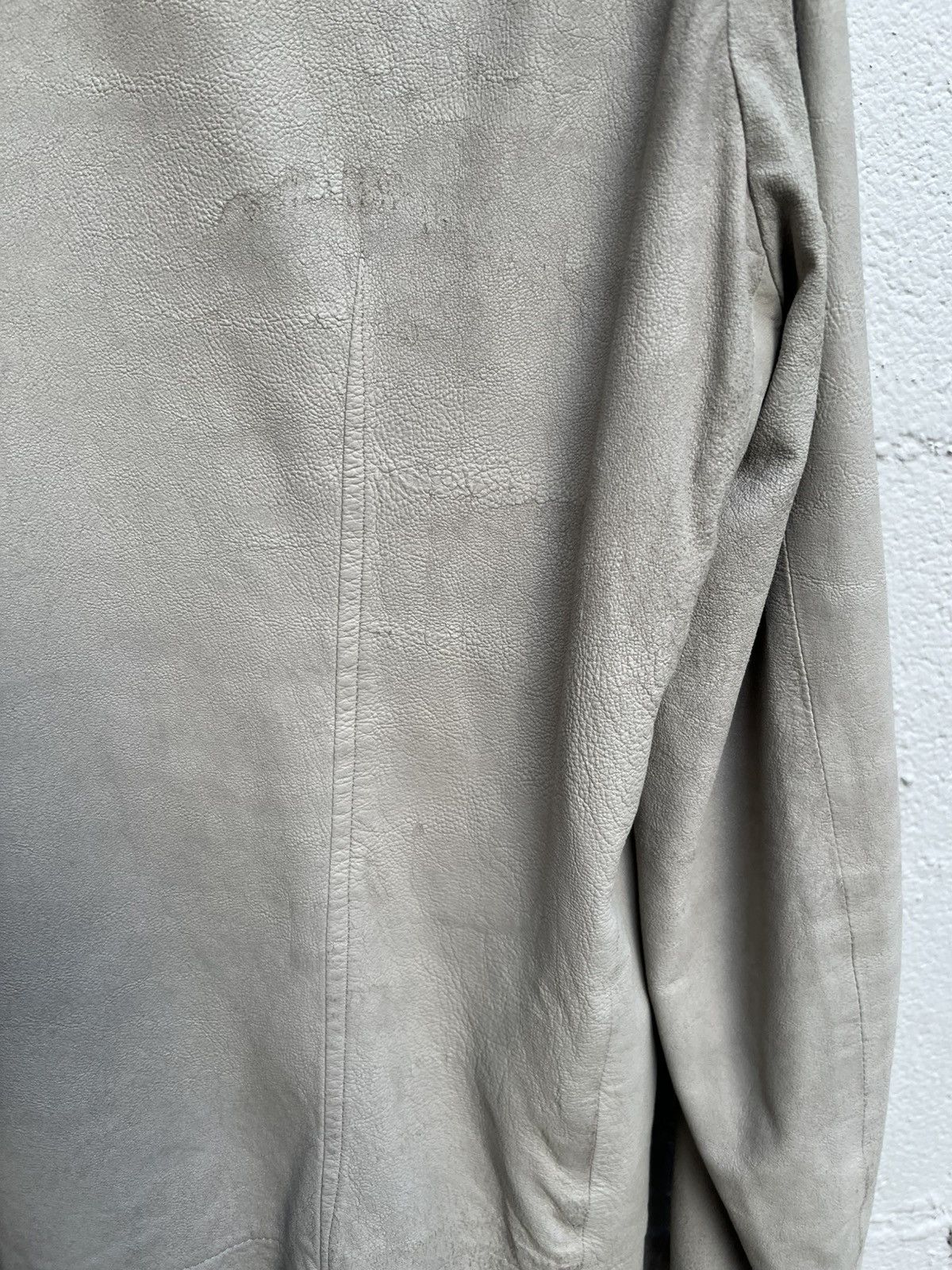 Rick Owens SS12 Rick Owens Blistered Leather High Neck Intarsia Jacket Size US L / EU 52-54 / 3 - 13 Thumbnail