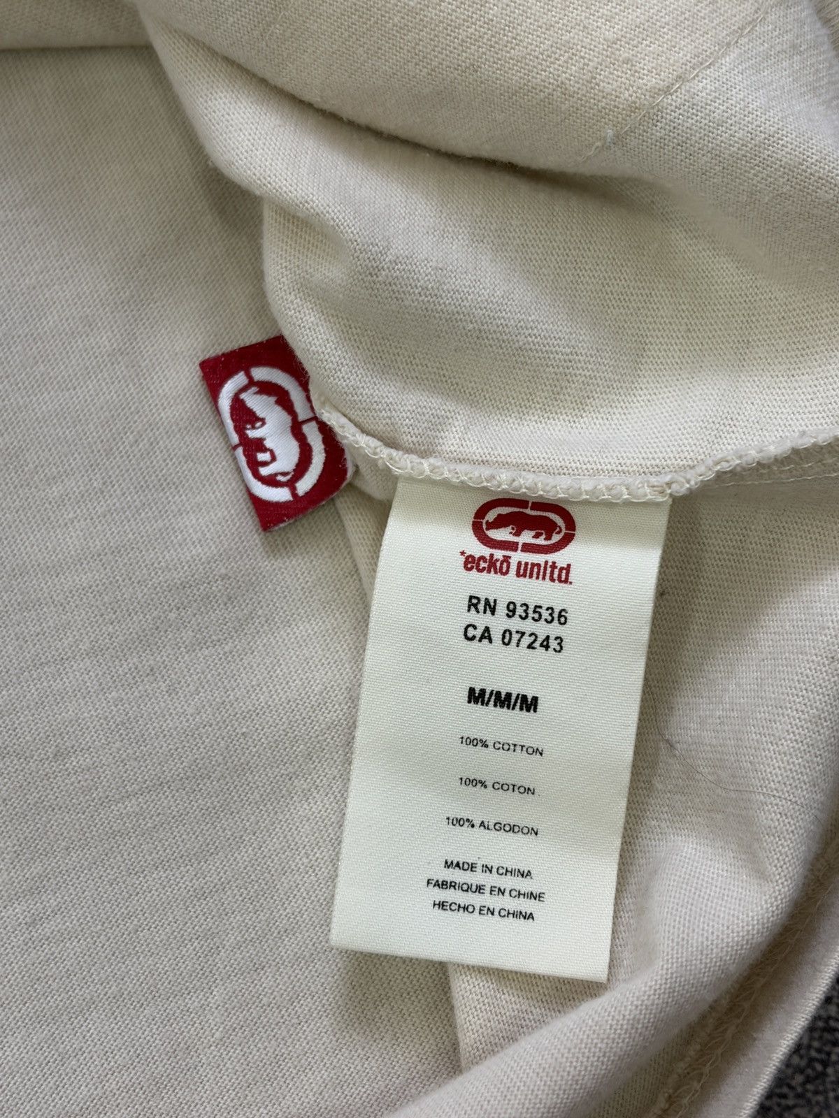 Ecko Unltd. Ecko Unltd Vtg Rhino Graphic T-Shirt Beige Y2K Baggy M Size US M / EU 48-50 / 2 - 5 Thumbnail