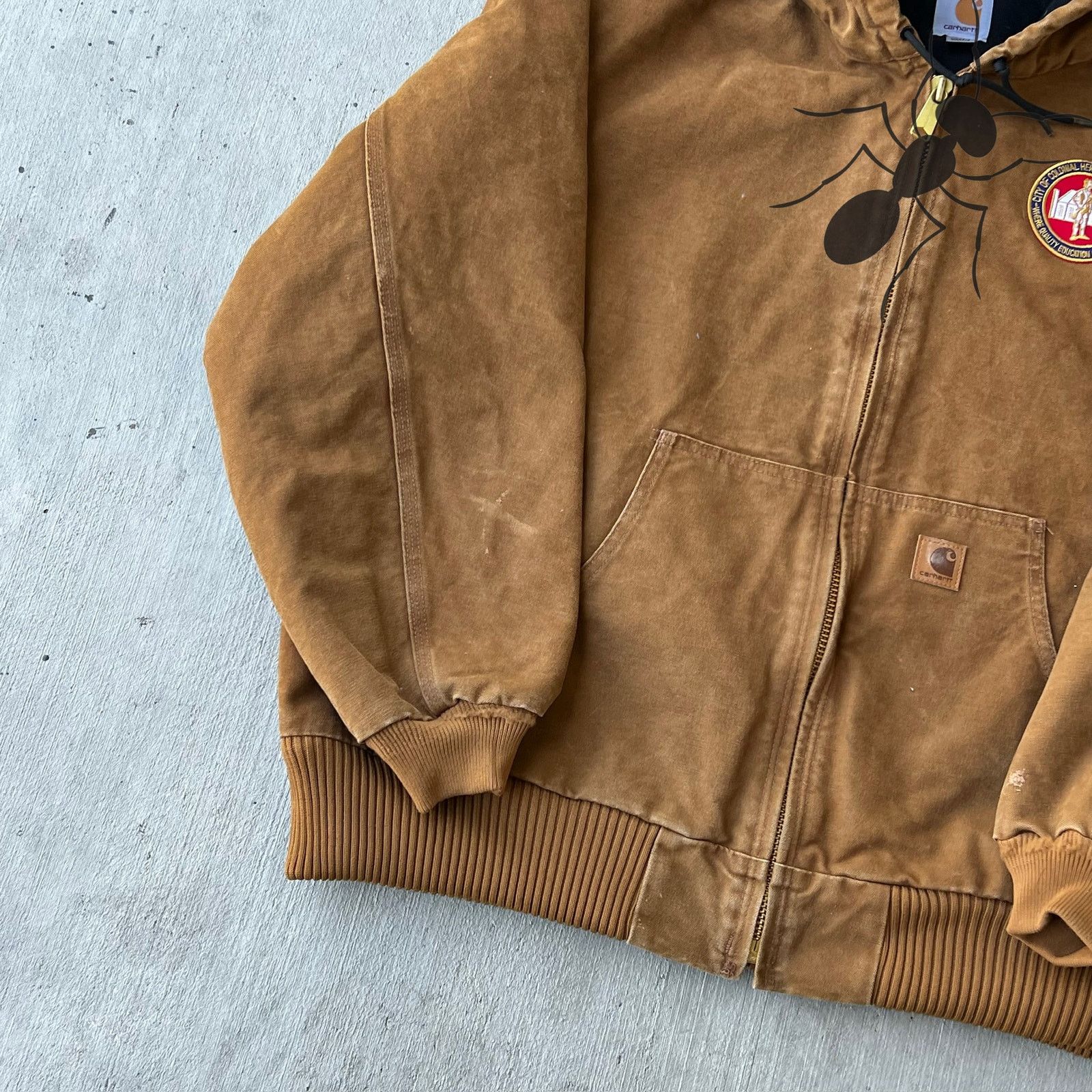 Carhartt × Vintage Carhartt J130 BRN brown hooded work wear jacket Size US XXL / EU 58 / 5 - 5 Thumbnail