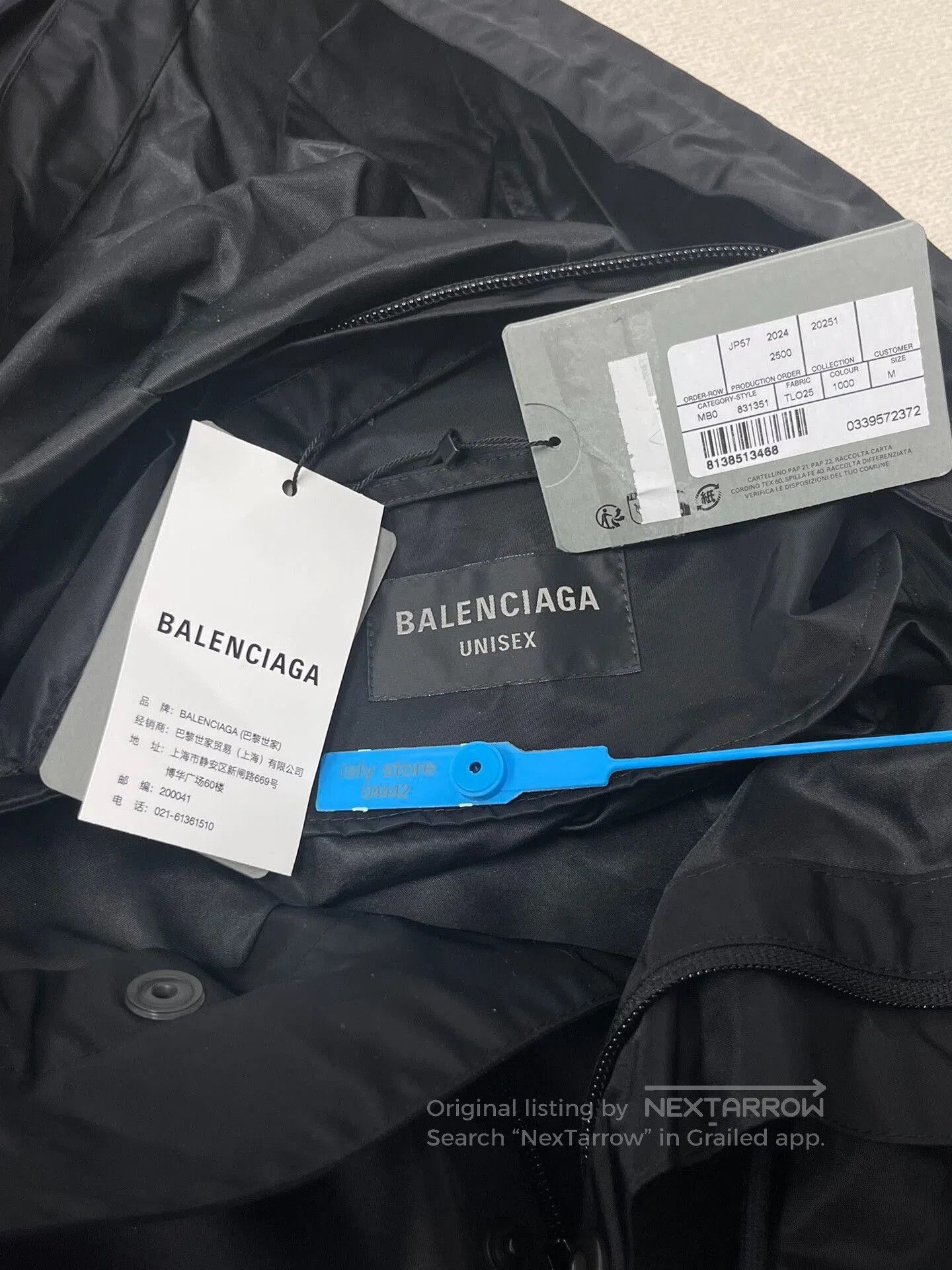 Balenciaga balenciaga black hooded long coat for men. Size US M / EU 48-50 / 2 - 5 Thumbnail