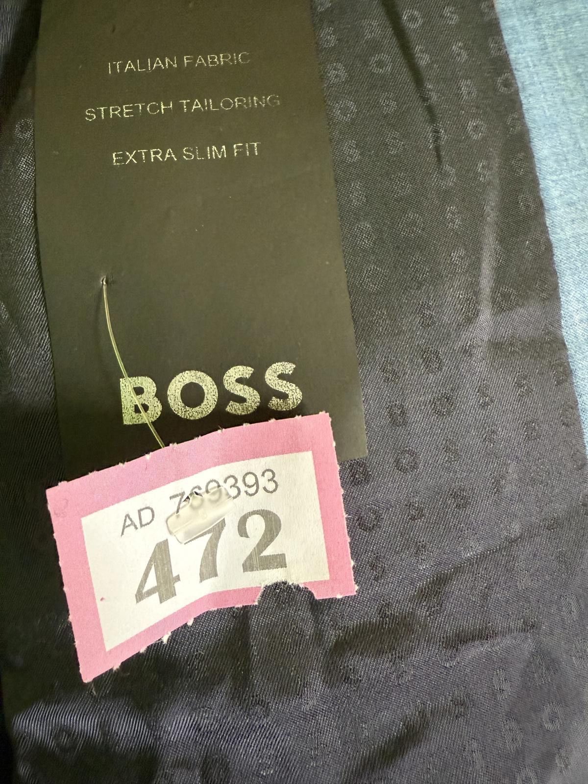 Hugo Boss BOSS Extra Slim Fit Blazer - Elegant Light Blue Size 42R - 4 Thumbnail