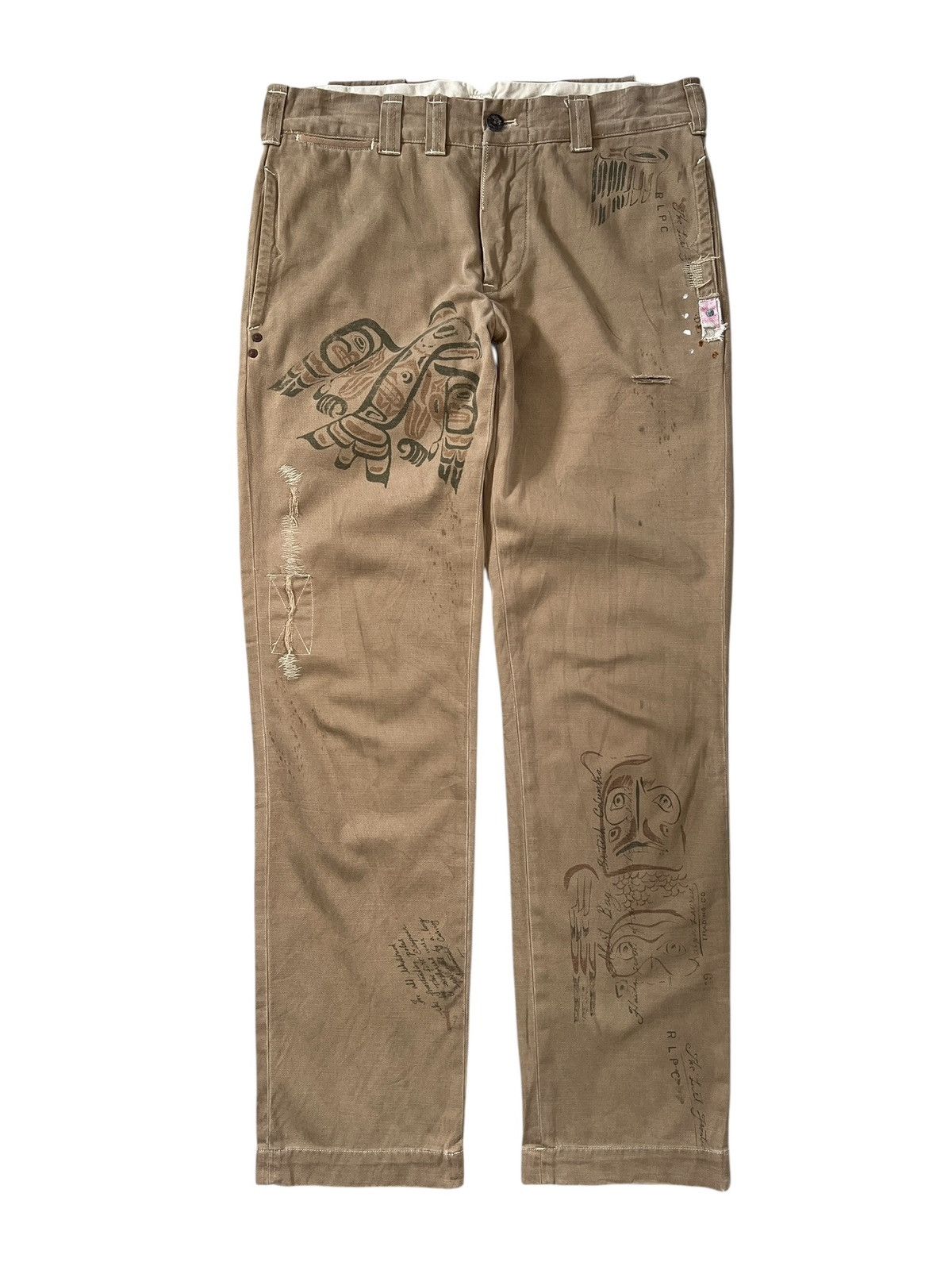 Polo Ralph Lauren Vintage Polo Ralph Lauren ‘Built Well” Printed Chinos Size US 33 - 1 Thumbnail