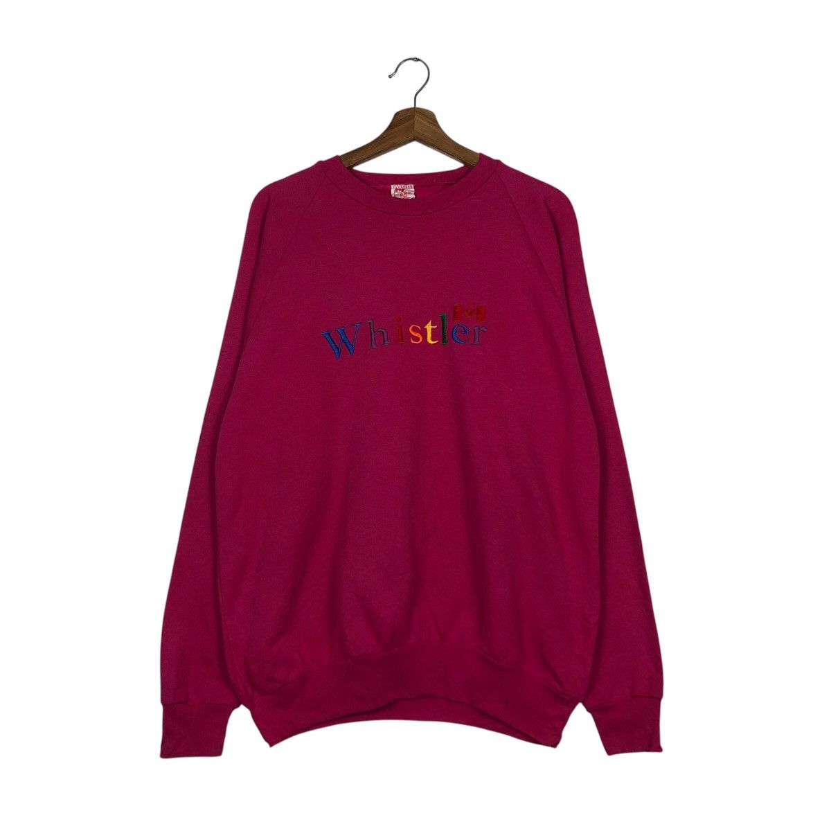 Japanese Brand × Vintage 📌Vintage Sweatshirt Whistler Canada Big Logo Embroidered Size US L / EU 52-54 / 3 - 2 Thumbnail