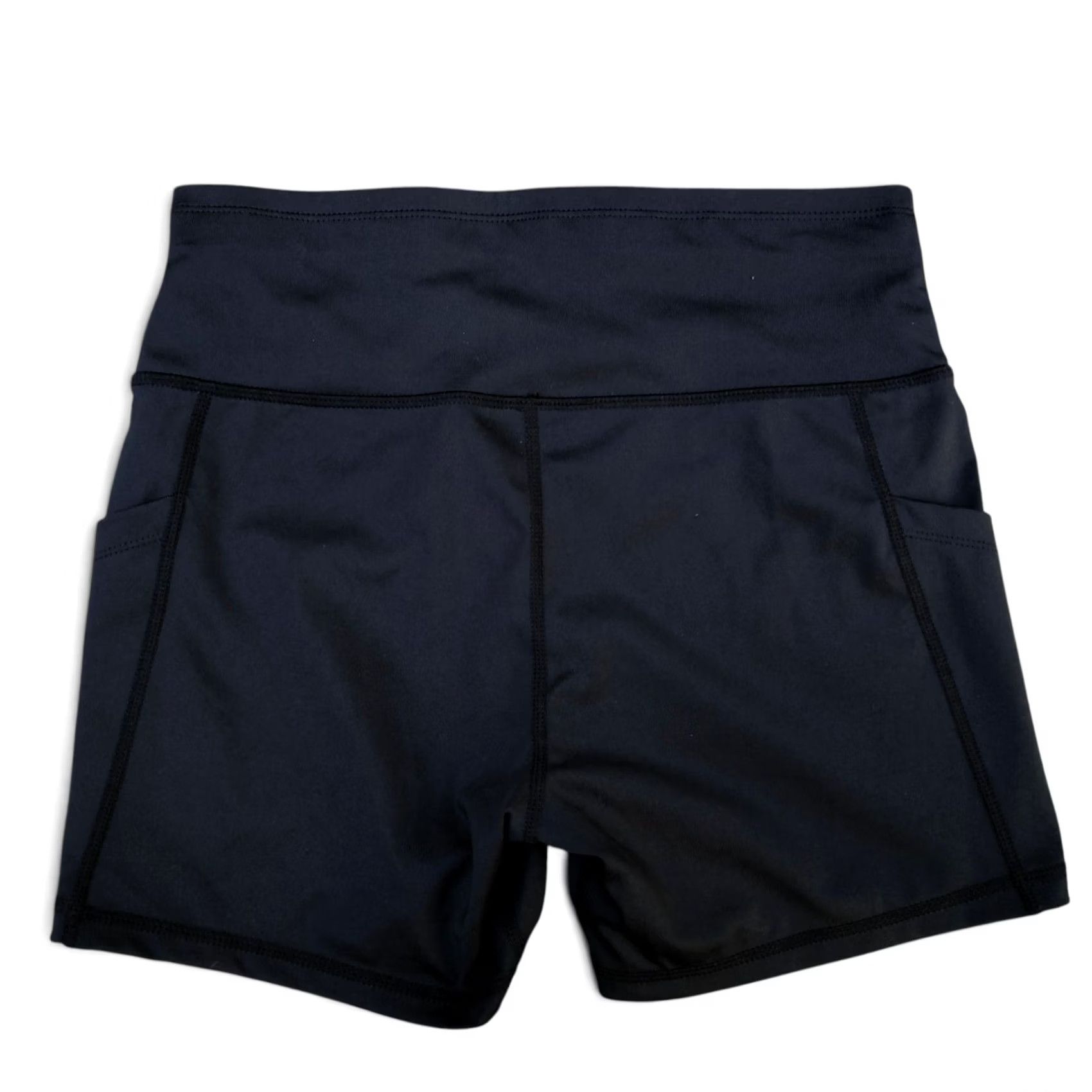 Vintage SPORTSWEAR Spandex Biker Shorts Women's MEDIUM Compression Black Shirt Womens Biker Shorts Black 90s? Size 32" / US 10 / IT 46 - 2 Thumbnail