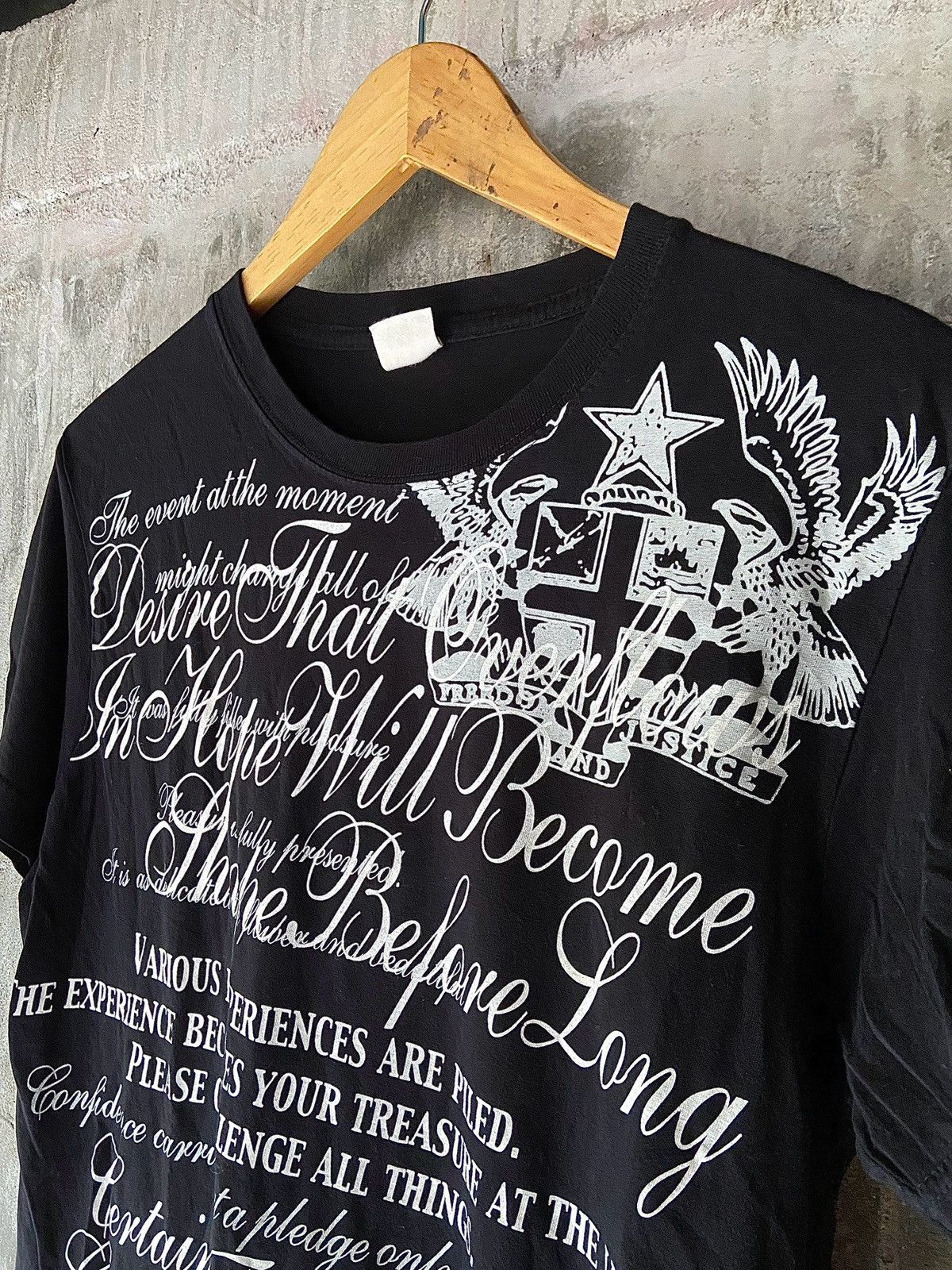 20471120 DESIRE THAT IN HOPE WILL BECOME SHAPE BEFORE LONG TEE Size US M / EU 48-50 / 2 - 3 Thumbnail