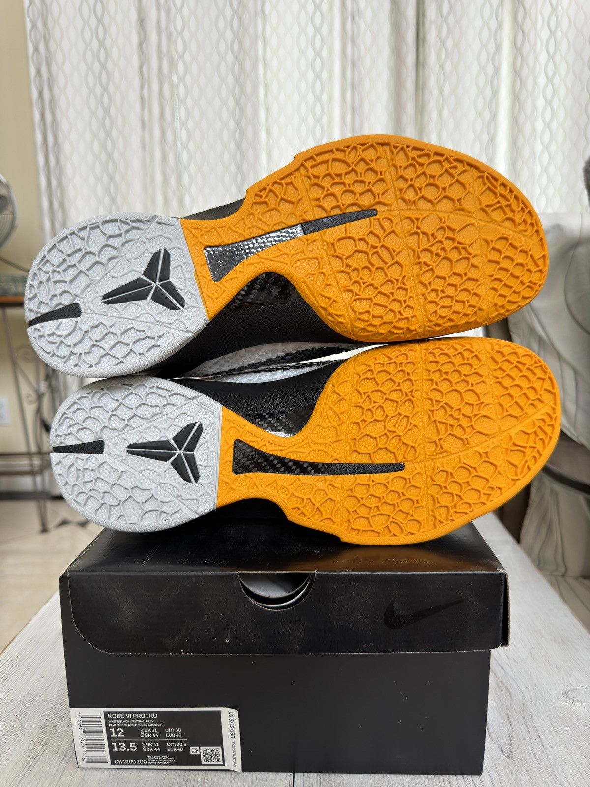 Nike Kobe 6 Protro White Del Sol Size US 12 / EU 45 - 5 Thumbnail