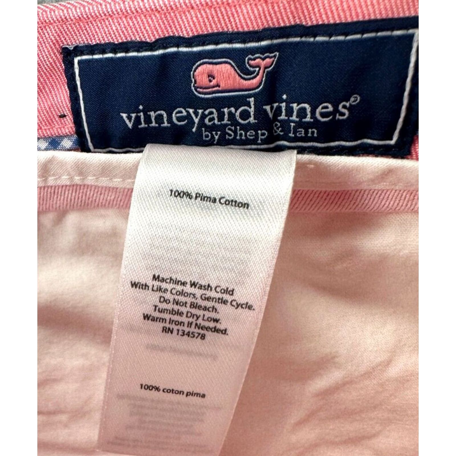 Vineyard Vines Vineyard Vines Pants Mens 30X32 Burgee Pink 100% Pima Cotton Khakis Flat Front Regular Size US 30 / EU 46 - 4 Thumbnail