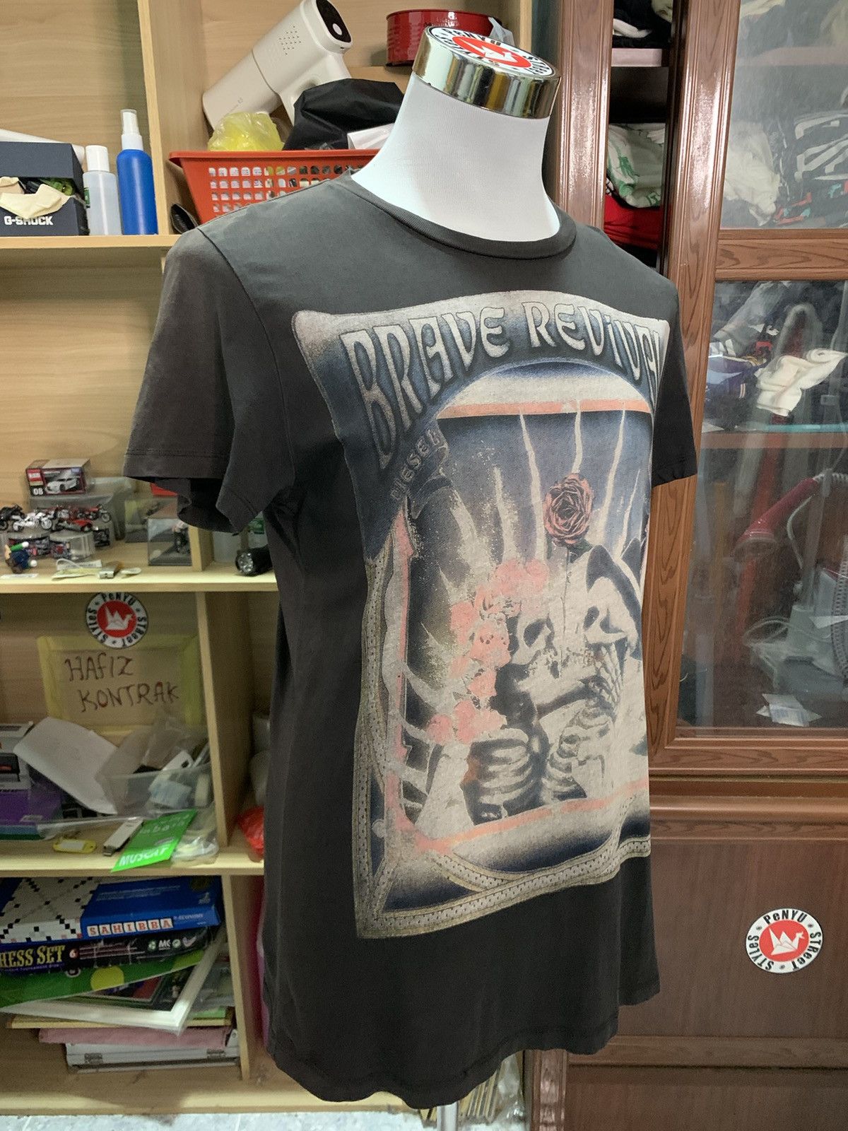 Diesel × If Six Was Nine × Vintage Vintage diesel brave revival skull T Shirt Size US L / EU 52-54 / 3 - 5 Thumbnail