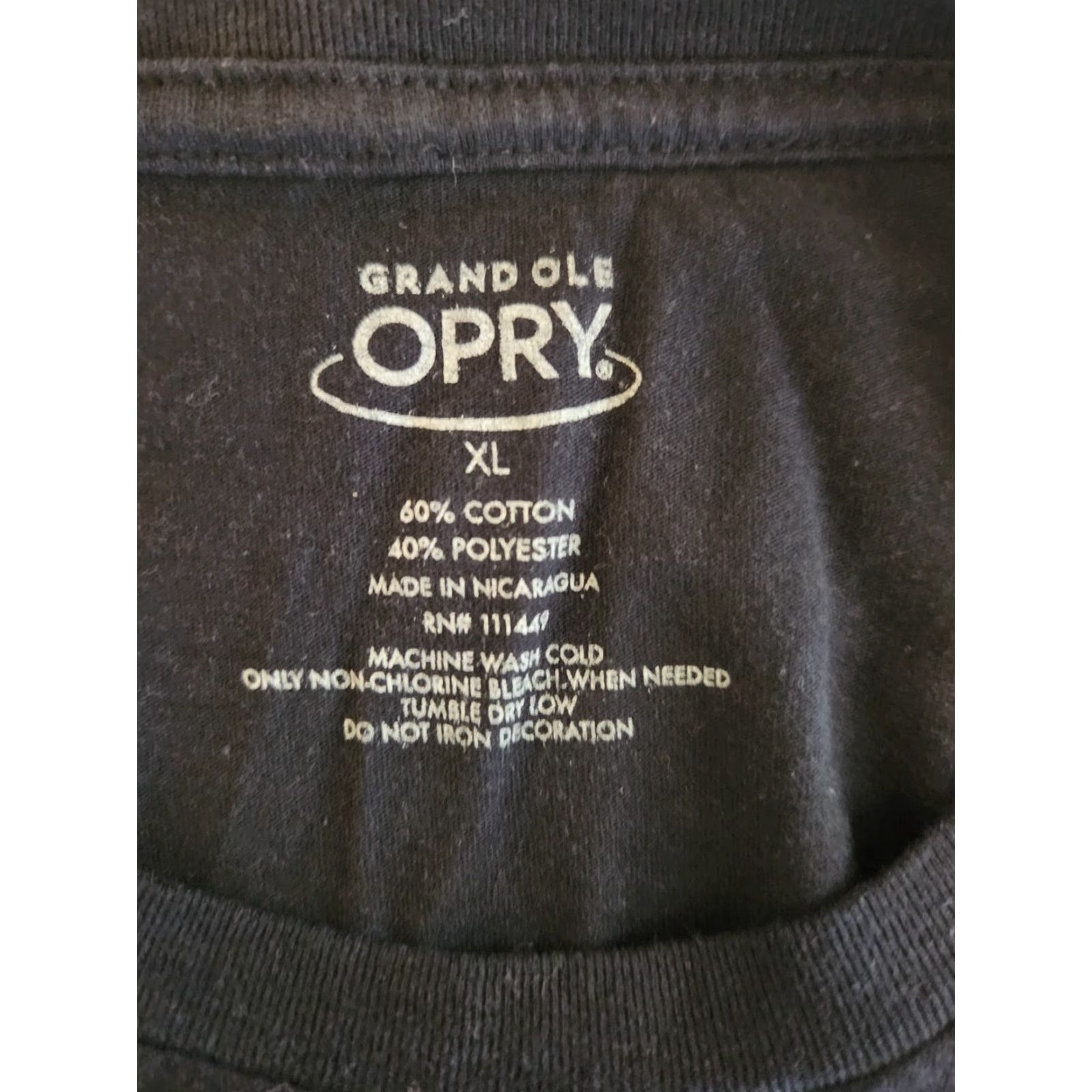 Vintage GRAND OLE OPRY Shirt Mens XL Black Short Sleeve Graphic Tee Casual Size US XL / EU 56 / 4 - 2 Thumbnail