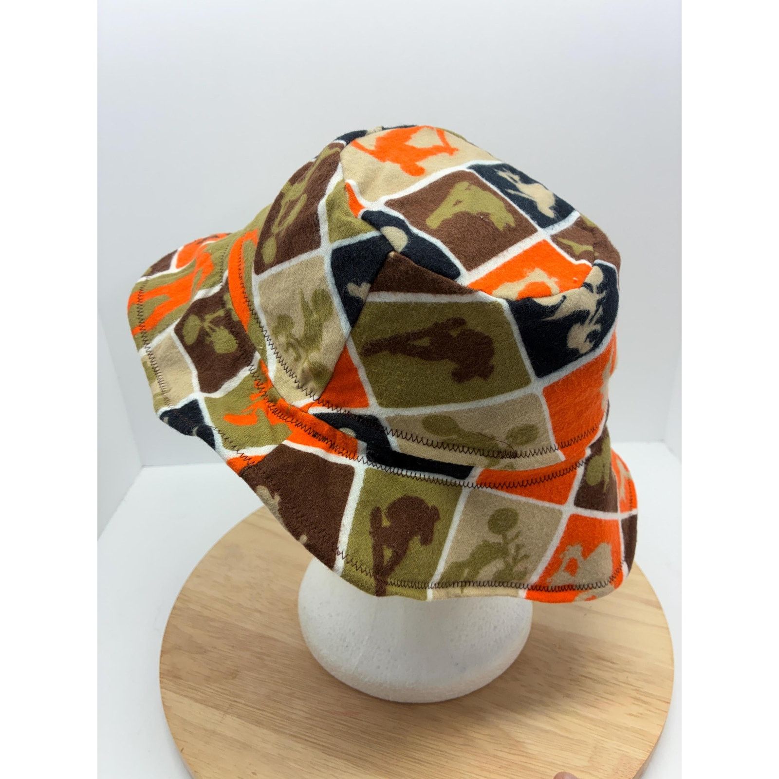 Other Upcycled Skater Patchwork Print Bucket Hat – Small – Felt Size ONE SIZE - 4 Thumbnail