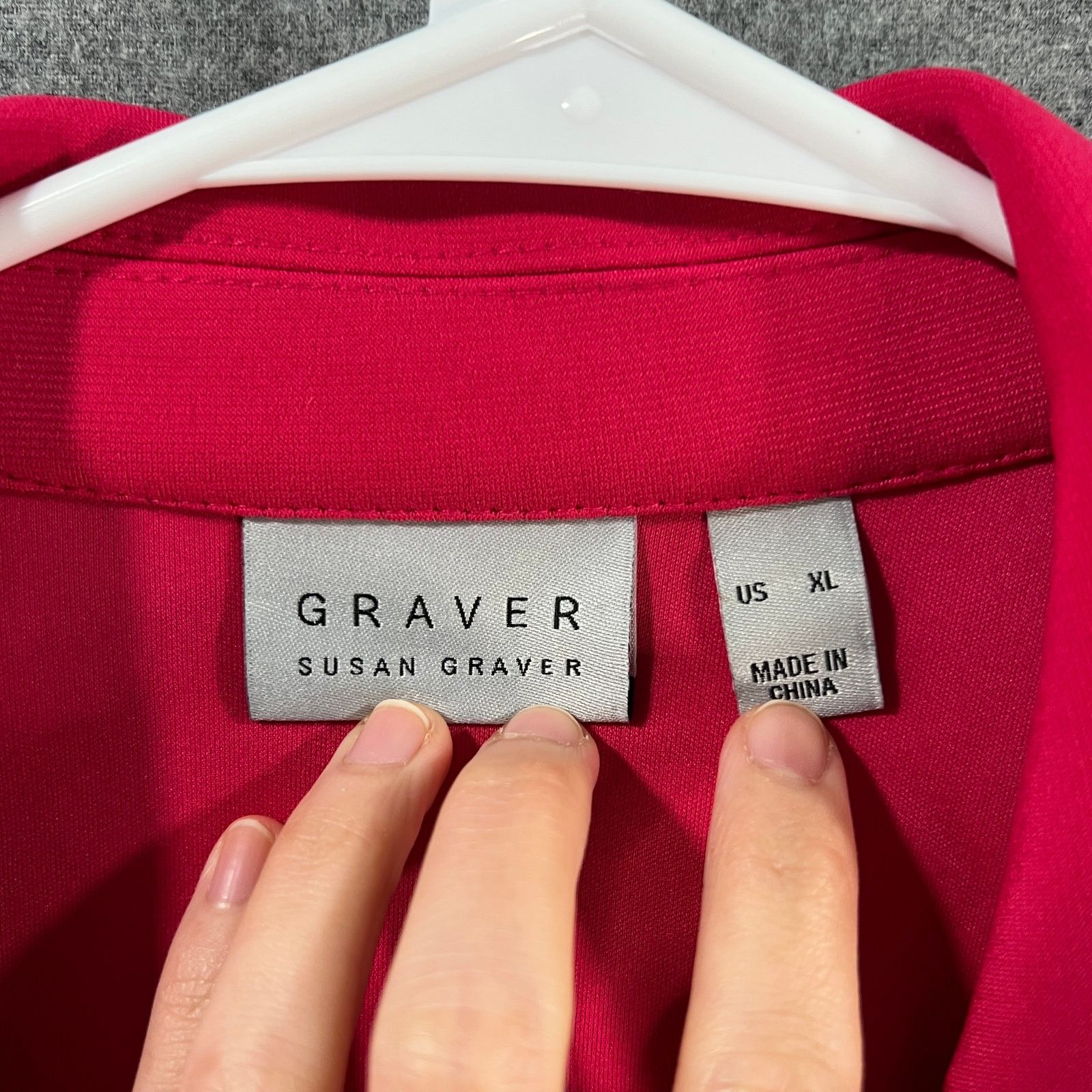 Other GRAVER Susan Graver LK Fusion 3/4 51 Cutaway Hem Blaze Size XL / US 12-14 / IT 48-50 - 3 Thumbnail