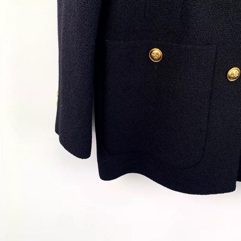 Gucci Gucci Black wool single-breasted long-sleeved jacket 2504-N Size S / US 4 / IT 40 - 4 Thumbnail