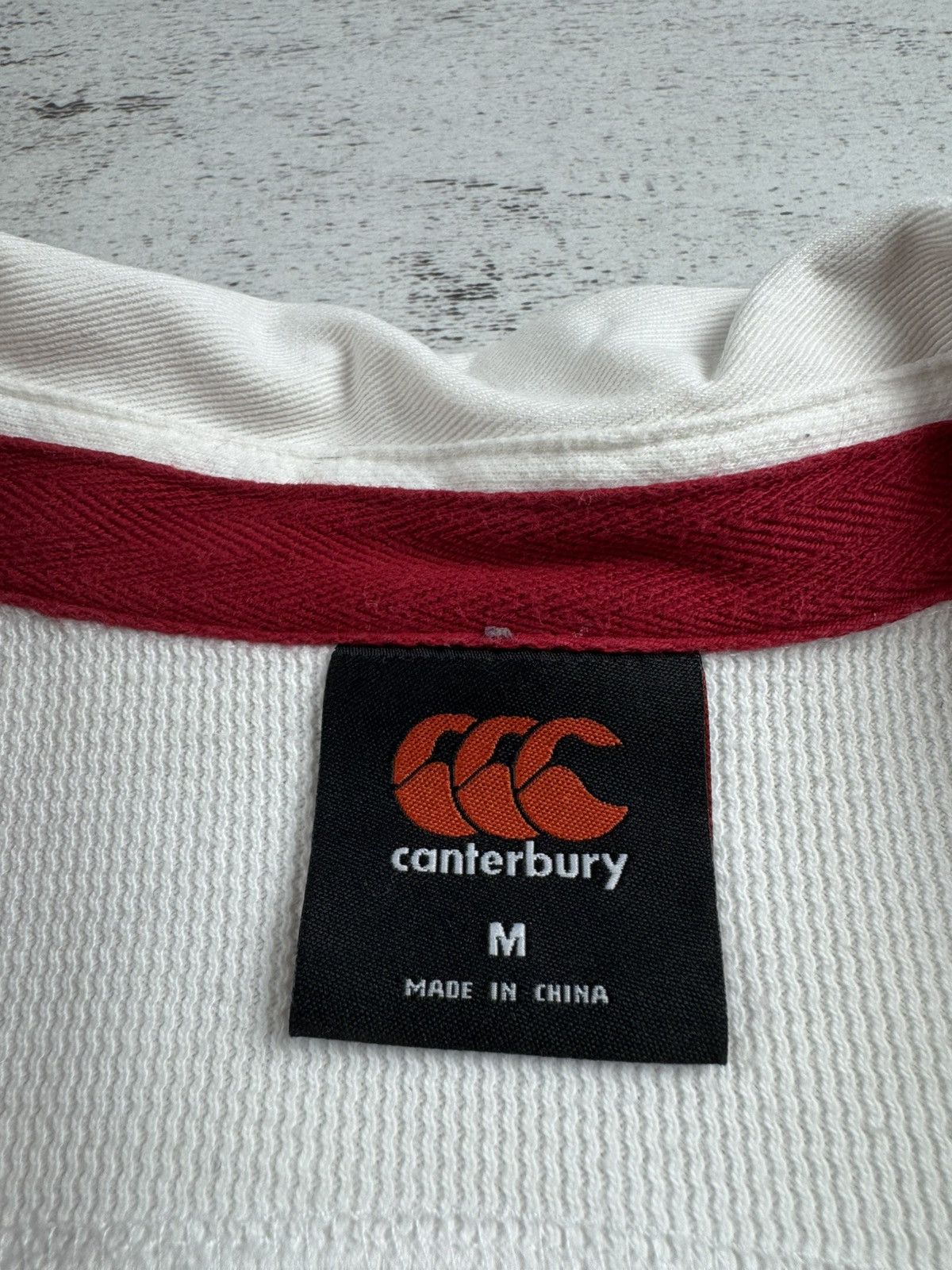 Canterbury of New Zealand Canterbury England Team National 2015 2016 M Rugby White Polo Jersey T Shirt Size US M / EU 48-50 / 2 - 10 Thumbnail