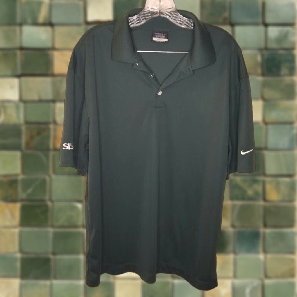 Nike Nike Golf Polo Shirt Men Short Sleeve Dri-Fit Green L Size Size US L / EU 52-54 / 3 - 1 Thumbnail