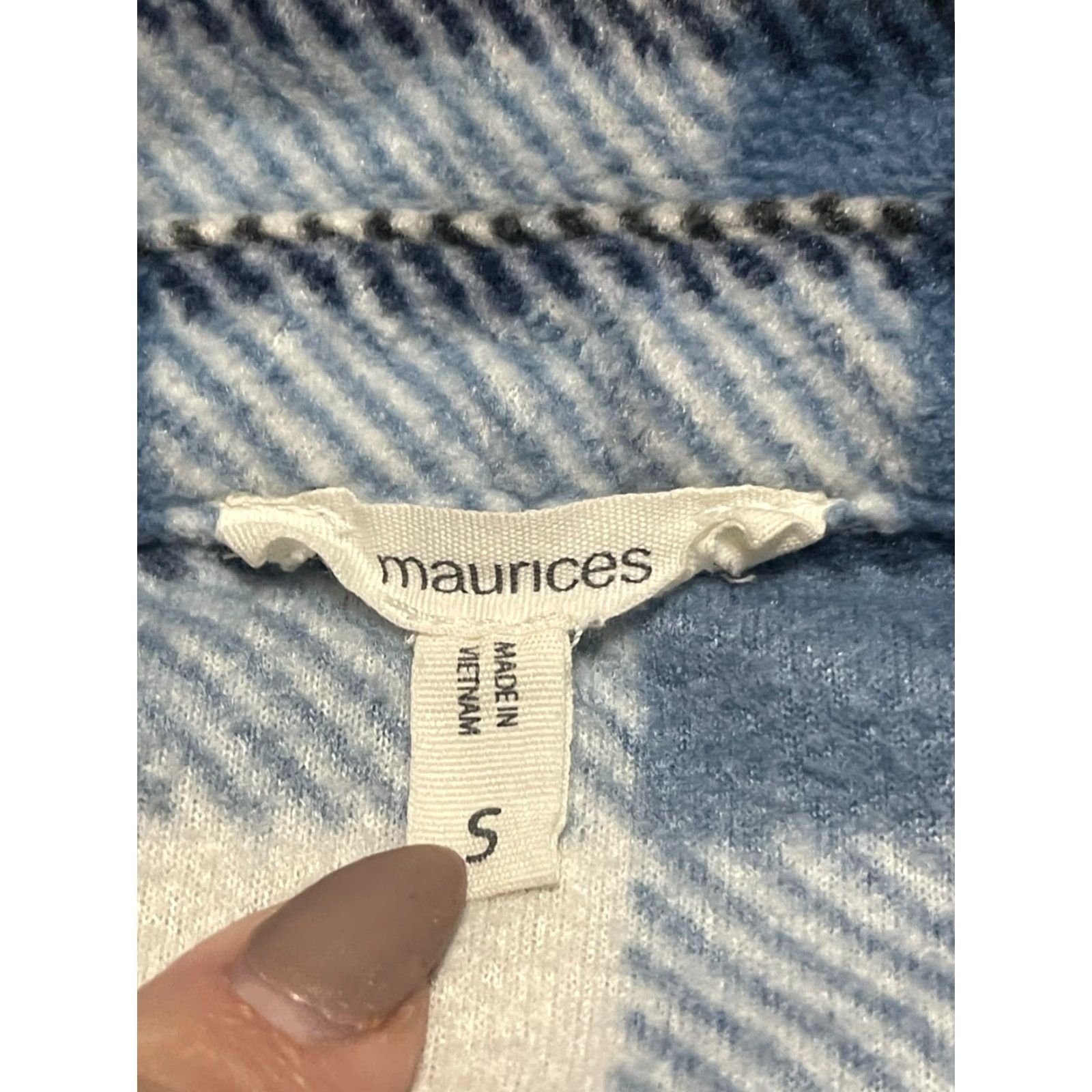 Vintage Maurices Shirt Women’s Small Blue White Plaid Button Up Long Sleeve Vintage No (adjusted) Size S / US 4 / IT 40 - 7 Thumbnail