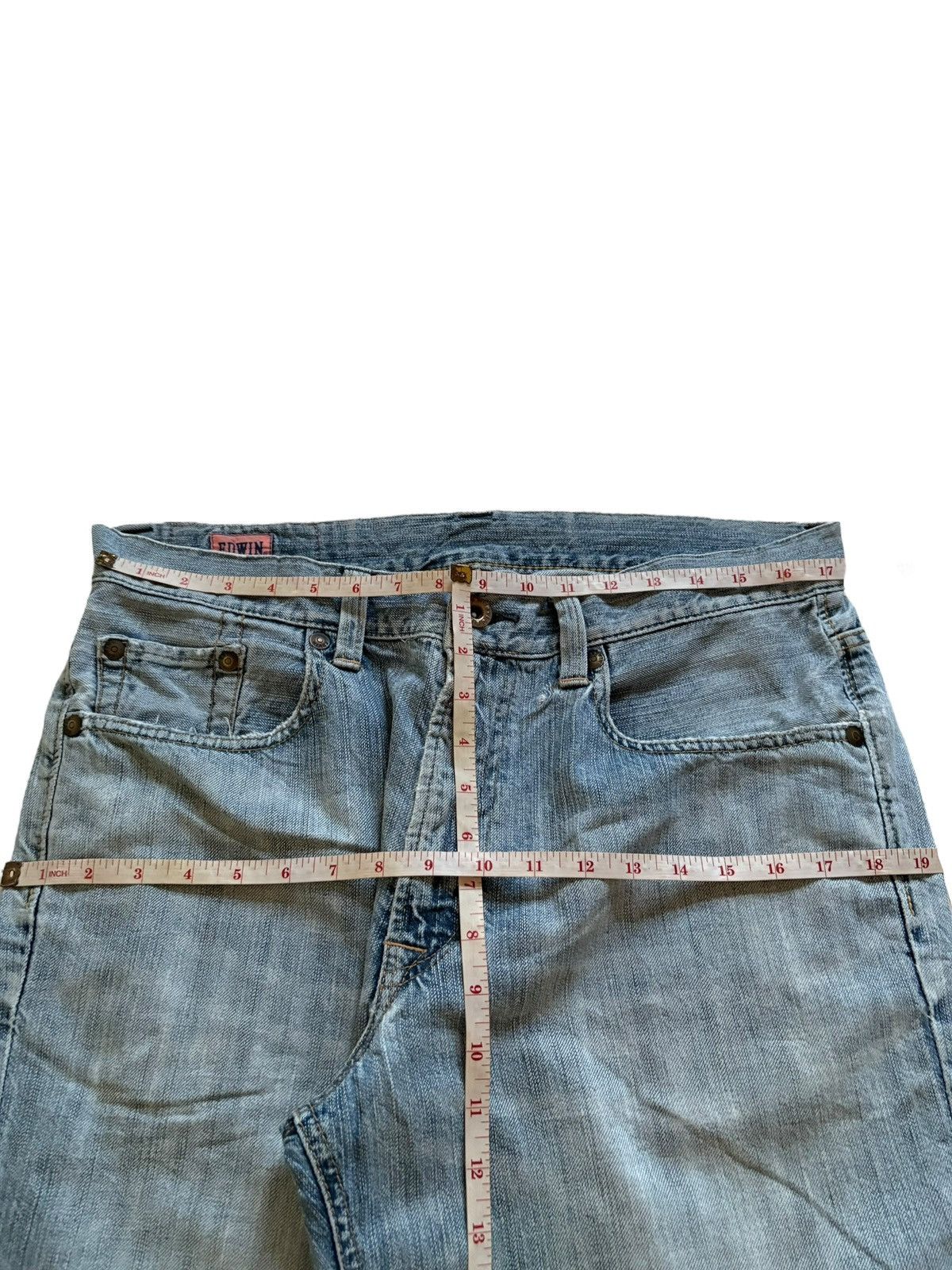 Edwin SALES🔥Vintage Edwin Buckle Back Distressed Baggy Jean Short Size US 35 - 16 Thumbnail