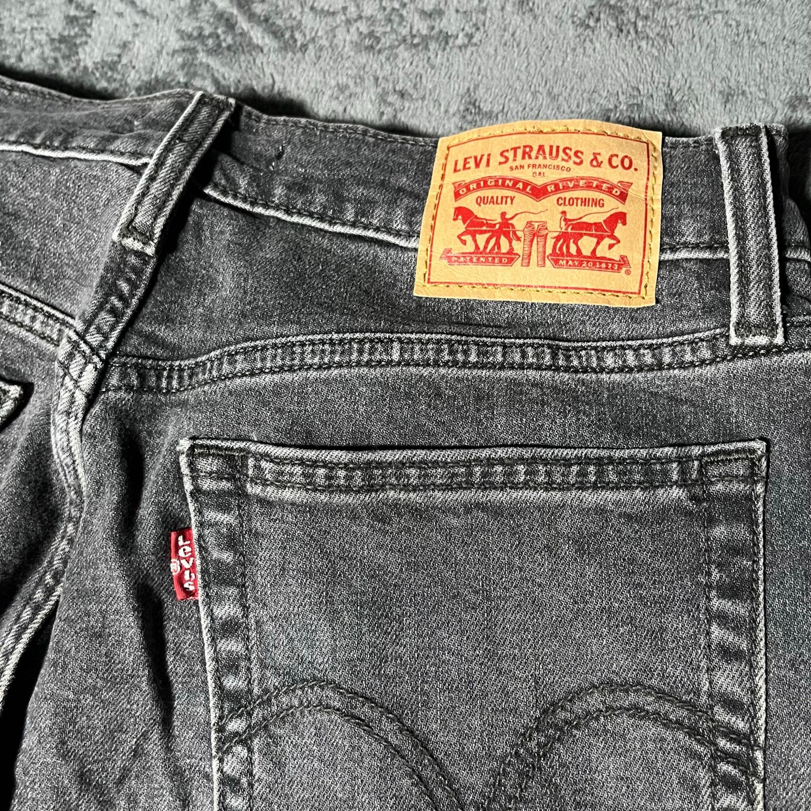 Levi's Levi's Wedge Skinny Women's High Rise Button Fly Gray Sz 29 Size 29" - 4 Thumbnail