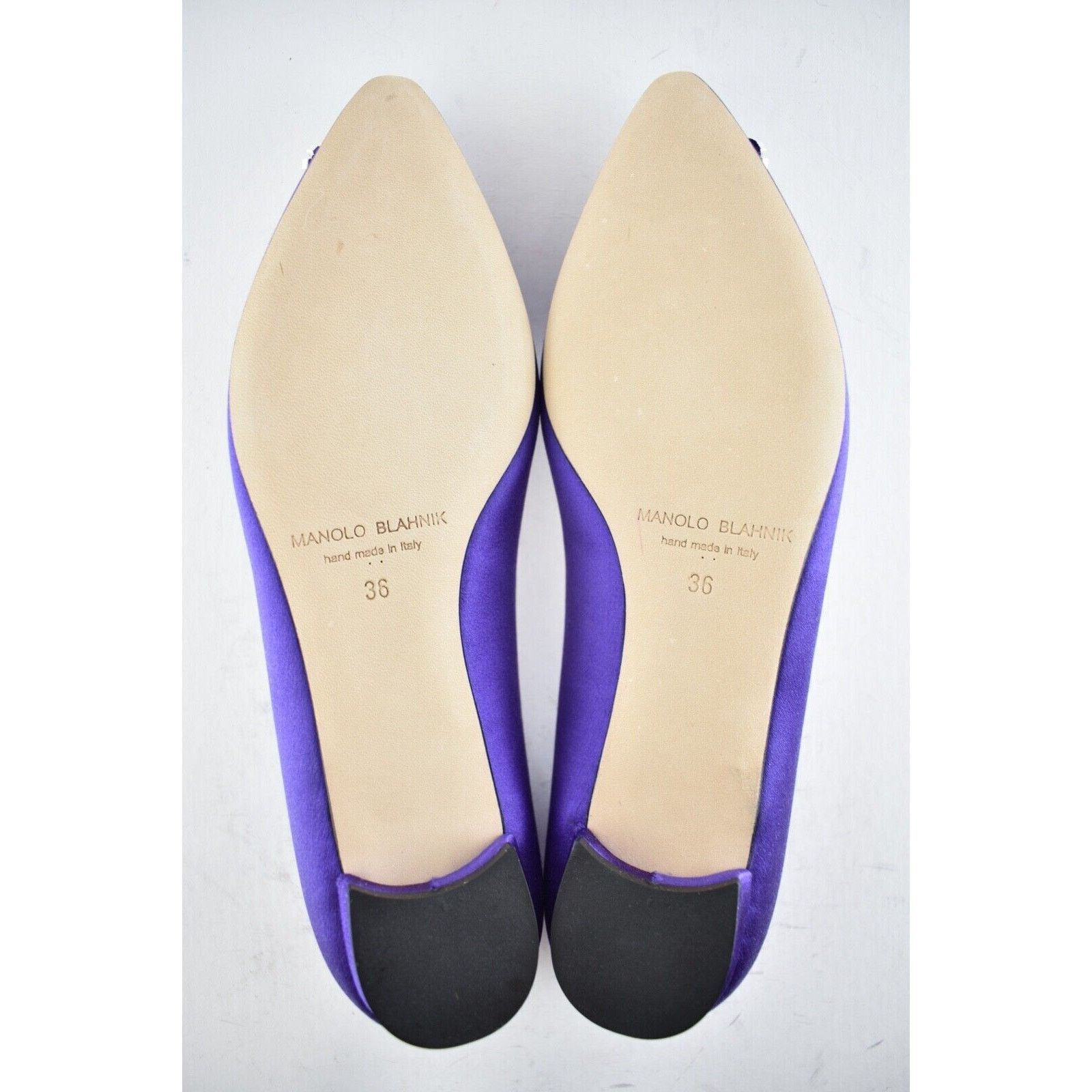 Manolo Blahnik Hangisi Satin Jewel Buckle Ballerina Ballet Flat 36 Size US 6 / IT 36 - 12 Thumbnail