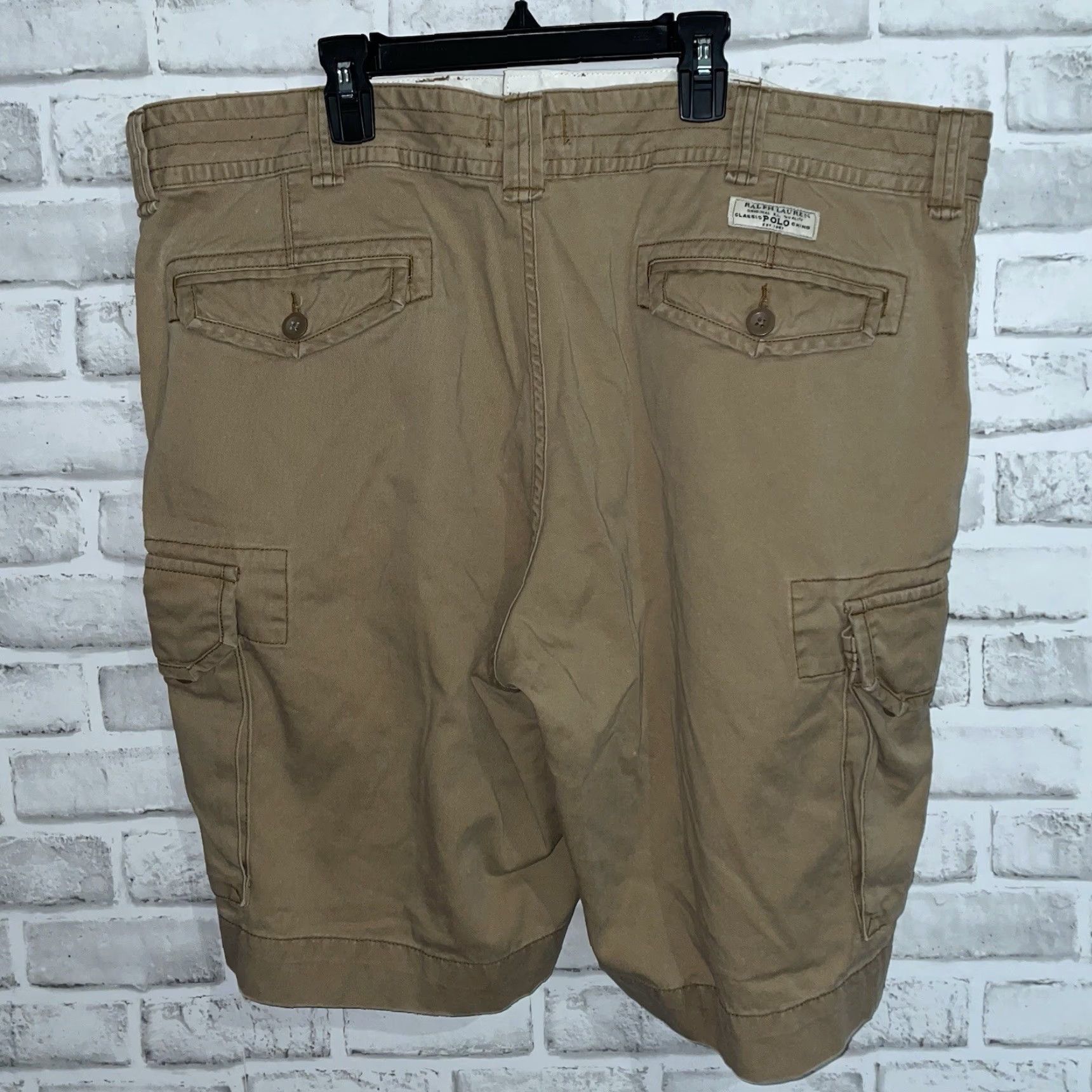 Polo Ralph Lauren Polo Ralph Lauren Cargo Shorts Mens Brown 100% Cotton Size 42 Size US XL / EU 56 / 4 - 5 Thumbnail
