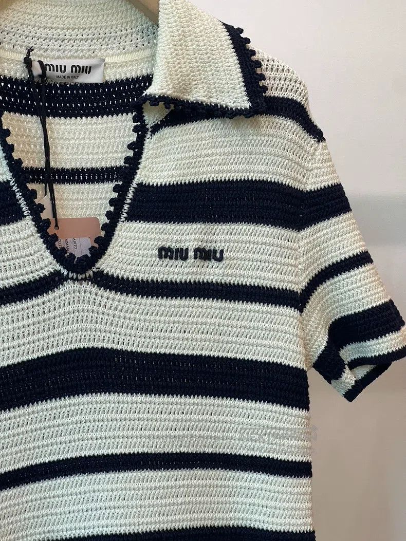 Miu Miu Miu Miu 40 Striped knit dress Size M / US 6-8 / IT 42-44 - 3 Thumbnail