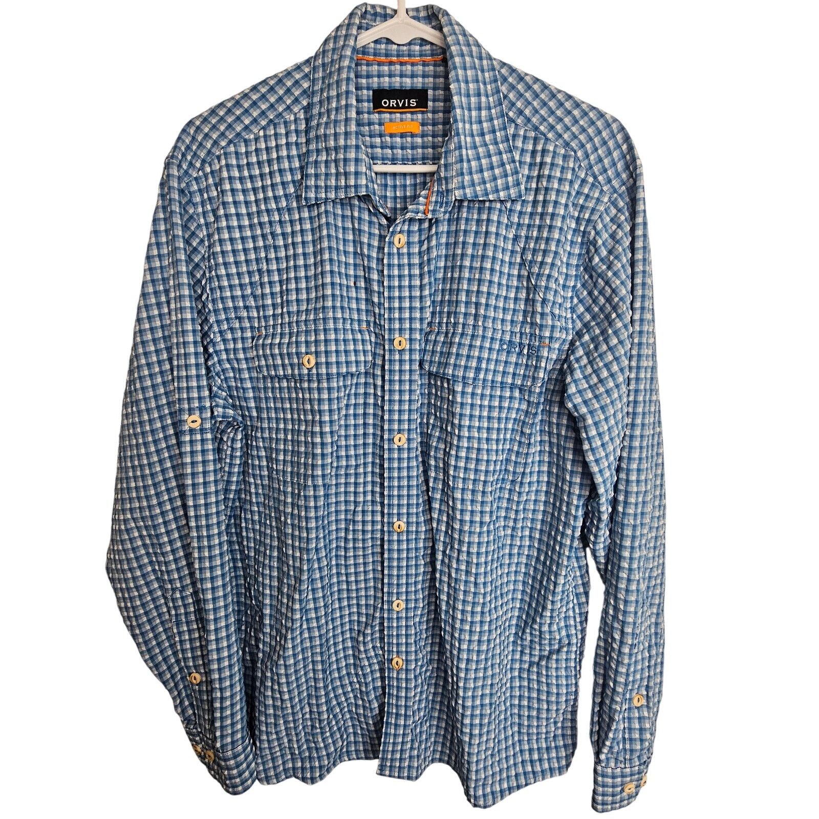 Orvis Orvis Mens Seersuck Fly Fishing Shirt Sz M Gorpcore Outdoor Size US M / EU 48-50 / 2 - 1 Thumbnail