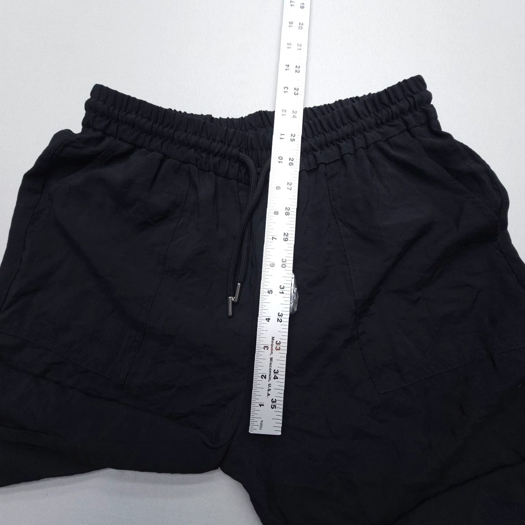 Zara Zara Joggers Women Medium Black Pull On Drawstring Light Modal Woven Loungewear Size 32" / US 10 / IT 46 - 5 Thumbnail