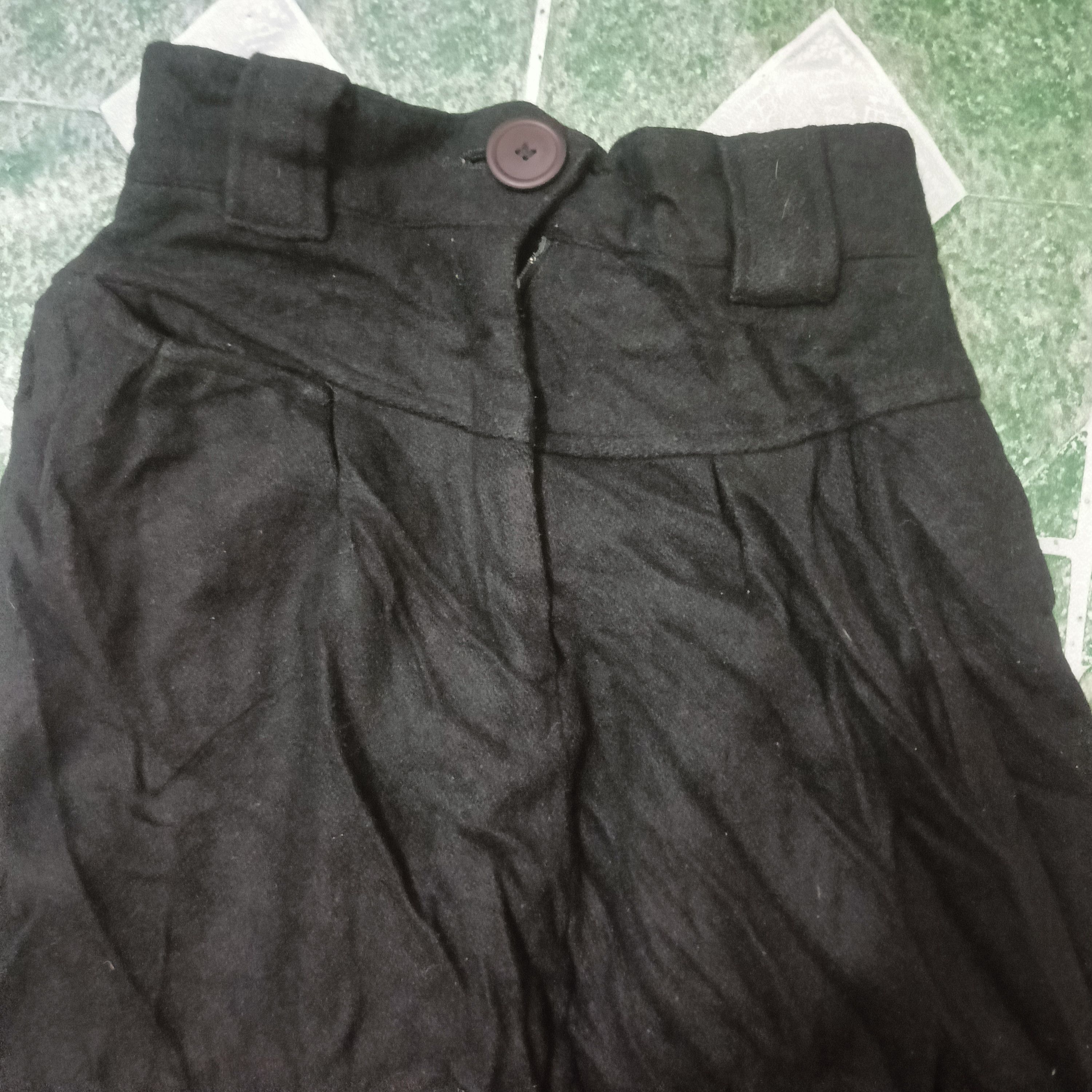 Y's Vintage Yohji Yamamoto Cotton Black Skirts Size 24" / US 00 / IT 34 - 5 Thumbnail