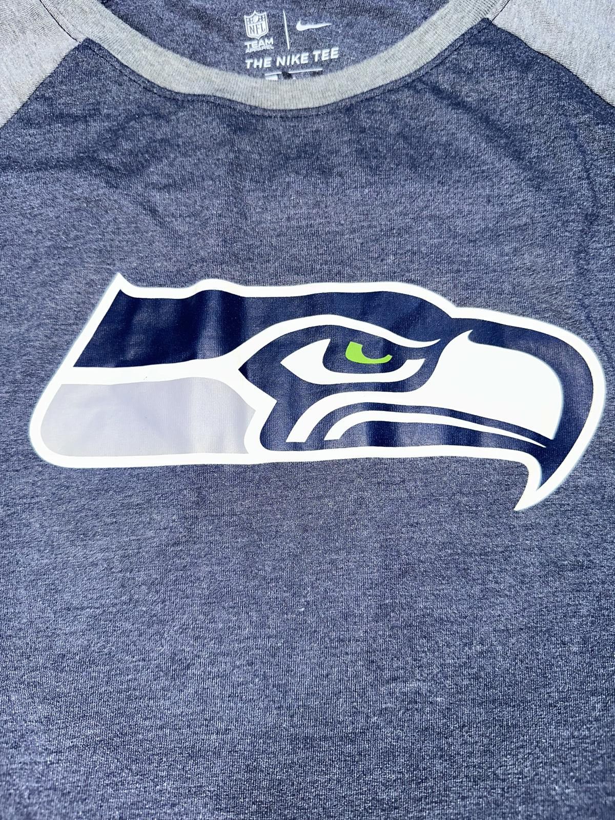 Nike Nike Women’s NFL Seattle Seahawks Raglan 3/4 Sleeve Shirt Size L / US 10 / IT 46 - 4 Thumbnail
