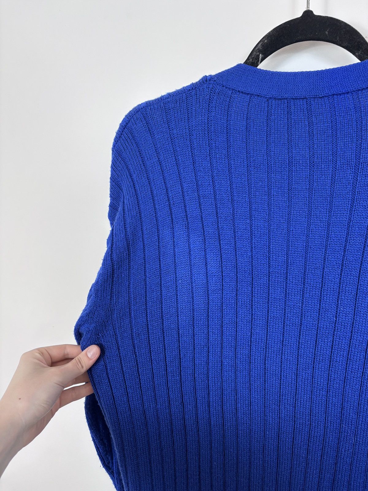 Lacoste Vintage Lacoste Men’s Blue Cable-Knit Wool Cardigan Sweater Size US M / EU 48-50 / 2 - 18 Thumbnail