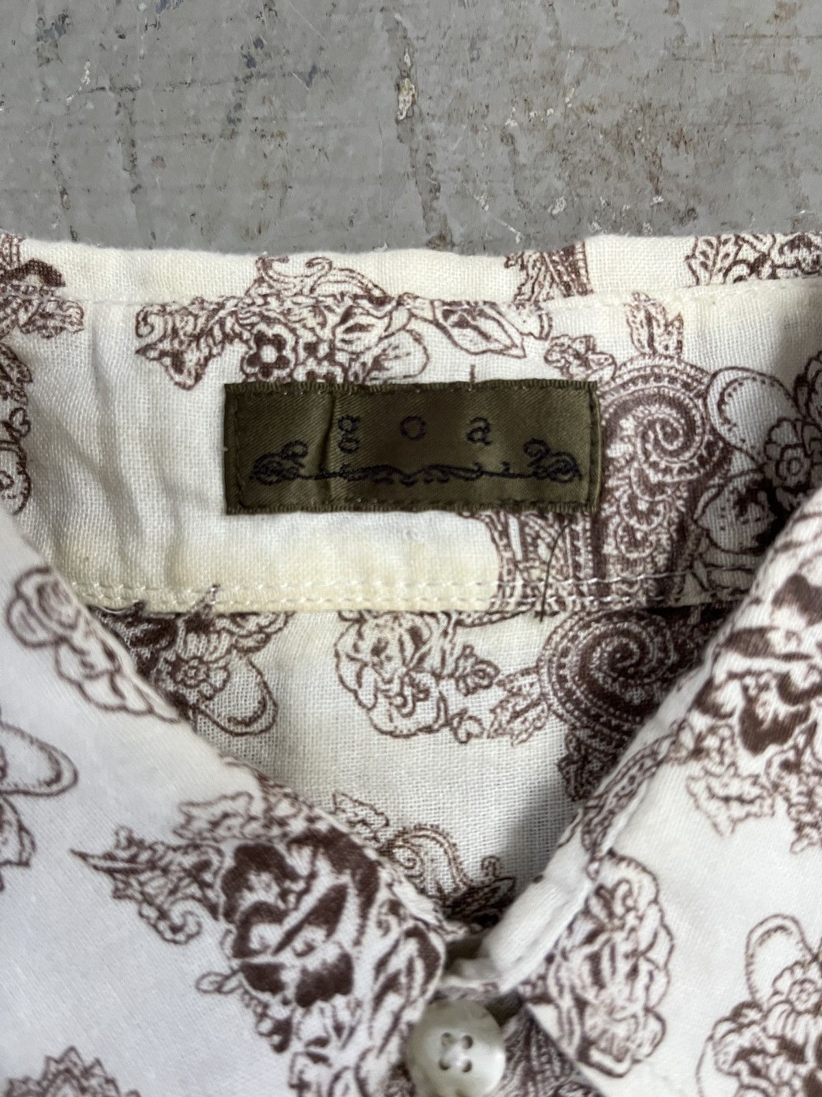 GOA GOA distressed metal button crinkle western shirt Size US S / EU 44-46 / 1 - 6 Thumbnail