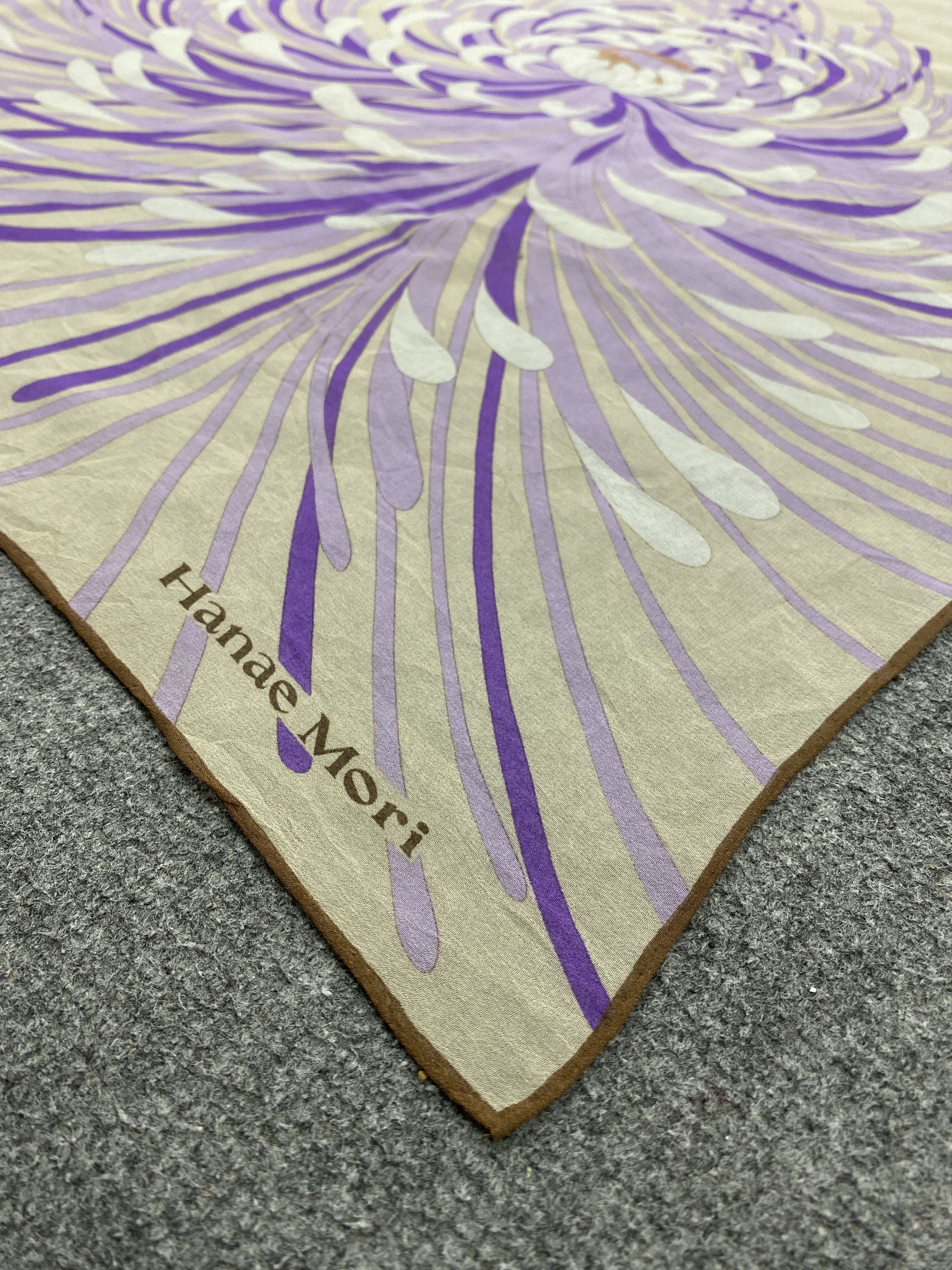 Hanae Mori Vintage Hanae Mori Silk Scarf / Silk Shawl SN0264 Size ONE SIZE - 4 Thumbnail
