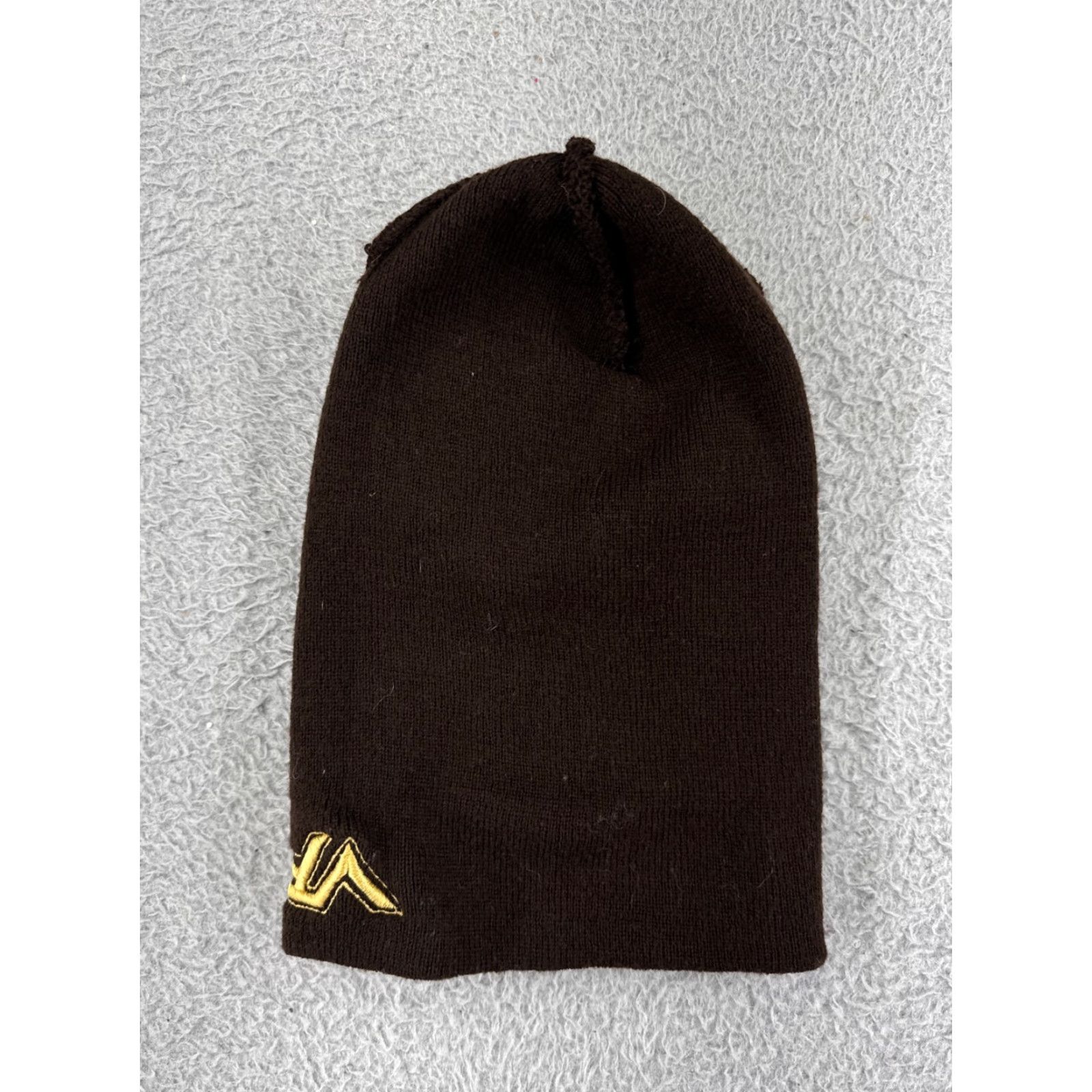 Vintage VF Brown Knit Beanie Toque Adult One Size Fits All Ski Logo Hat Mens Size ONE SIZE - 4 Thumbnail
