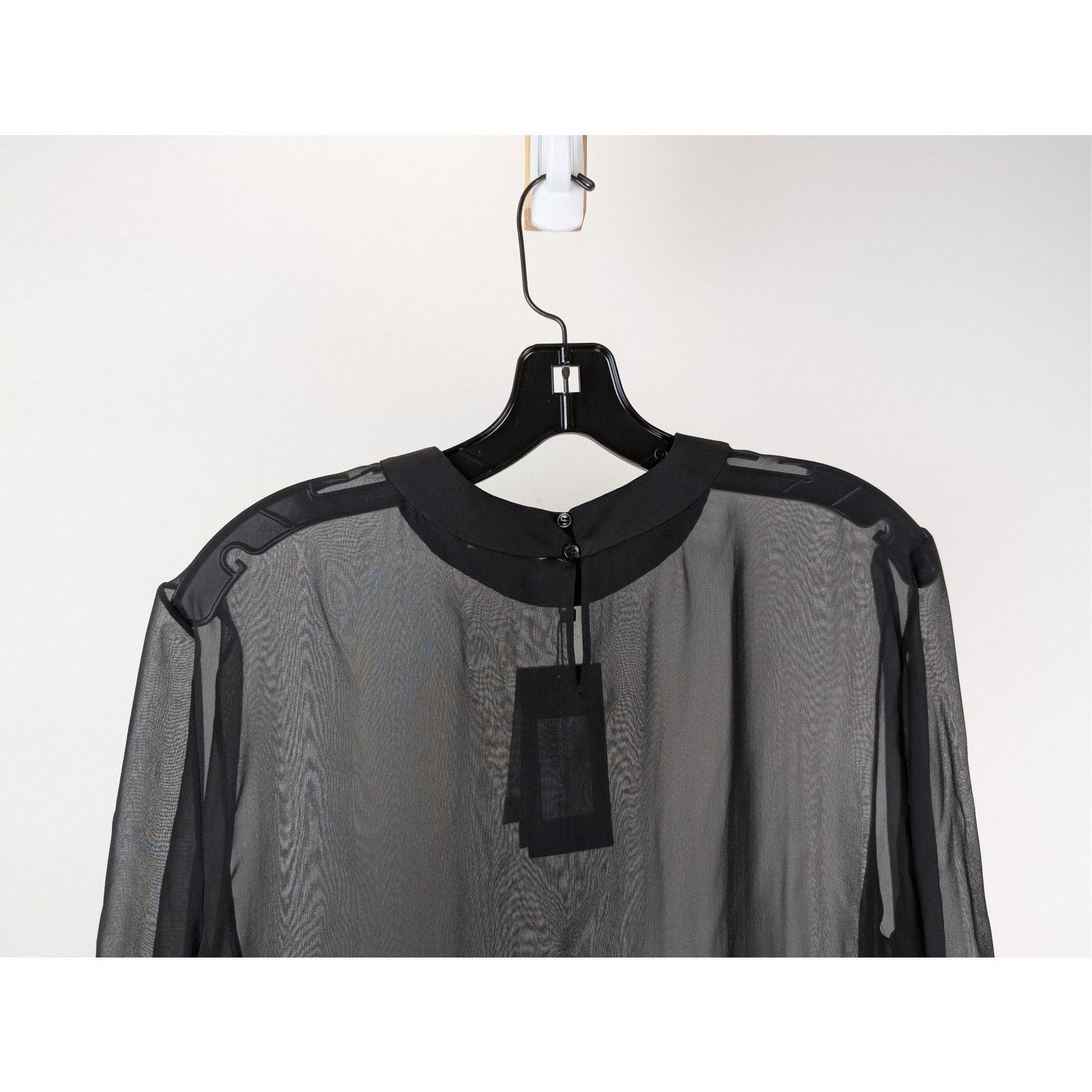 Saint Laurent Paris o1rshd1 Blouse Manches Courtes Drape T-Shirt in Black Size US M / EU 48-50 / 2 - 10 Thumbnail