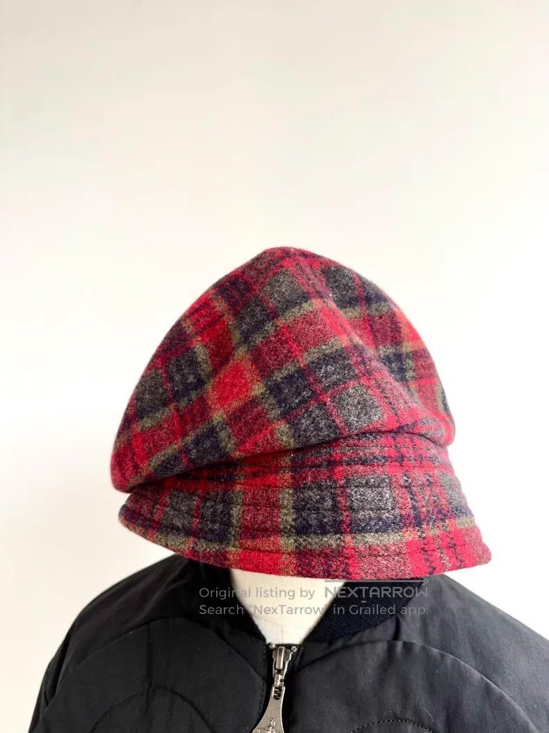 Vivienne Westwood Vivienne Westwood Vintage Red and Grey Plaid Newsboy Cap Size ONE SIZE - 4 Thumbnail