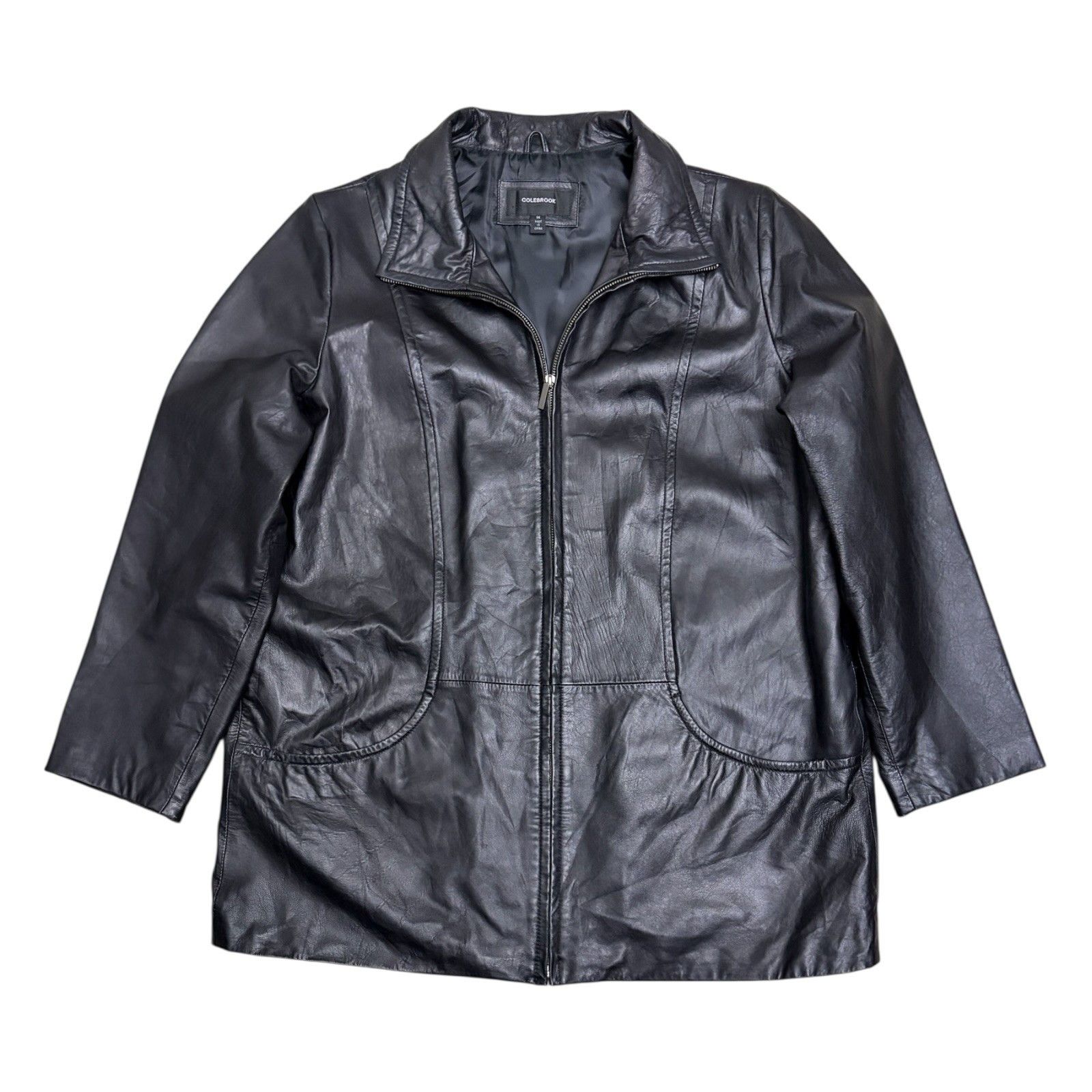 Other COLEBROOK Leather Business Casual Jacket Coat Womens 1X Size XL / US 12-14 / IT 48-50 - 1 Thumbnail