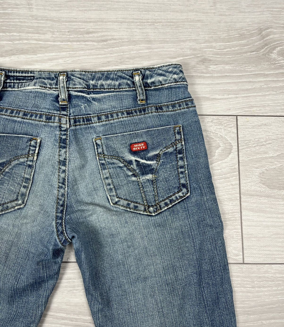 Miss Sixty Miss Sixty Y2K Blue Denim Washed Flared Jeans Denim Pants 27 Size 27" / US 4 / IT 40 - 11 Thumbnail
