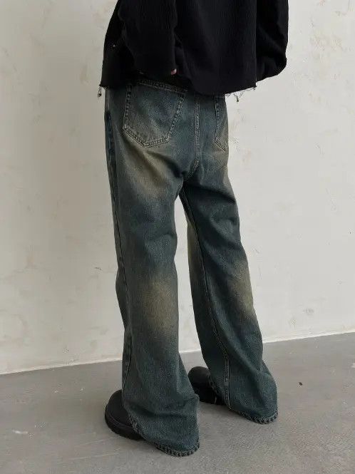 VIBE Cleanfit street vintage washed distressed straight jeans Size US 32 / EU 48 - 3 Thumbnail