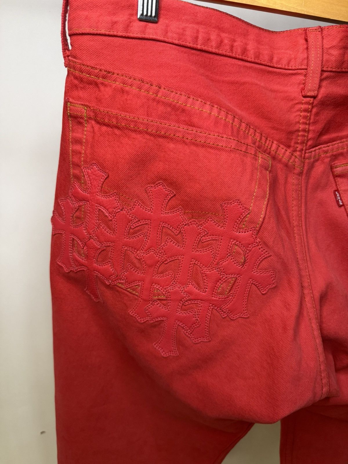 Chrome Hearts Chrome Hearts Red Paris Exclusive Patch Denim Size US 34 / EU 50 - 8 Thumbnail