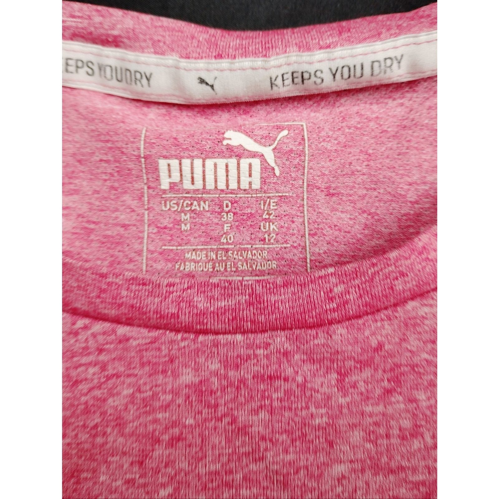 Puma Puma Heather Pink Logo Tee Size M / US 6-8 / IT 42-44 - 3 Thumbnail