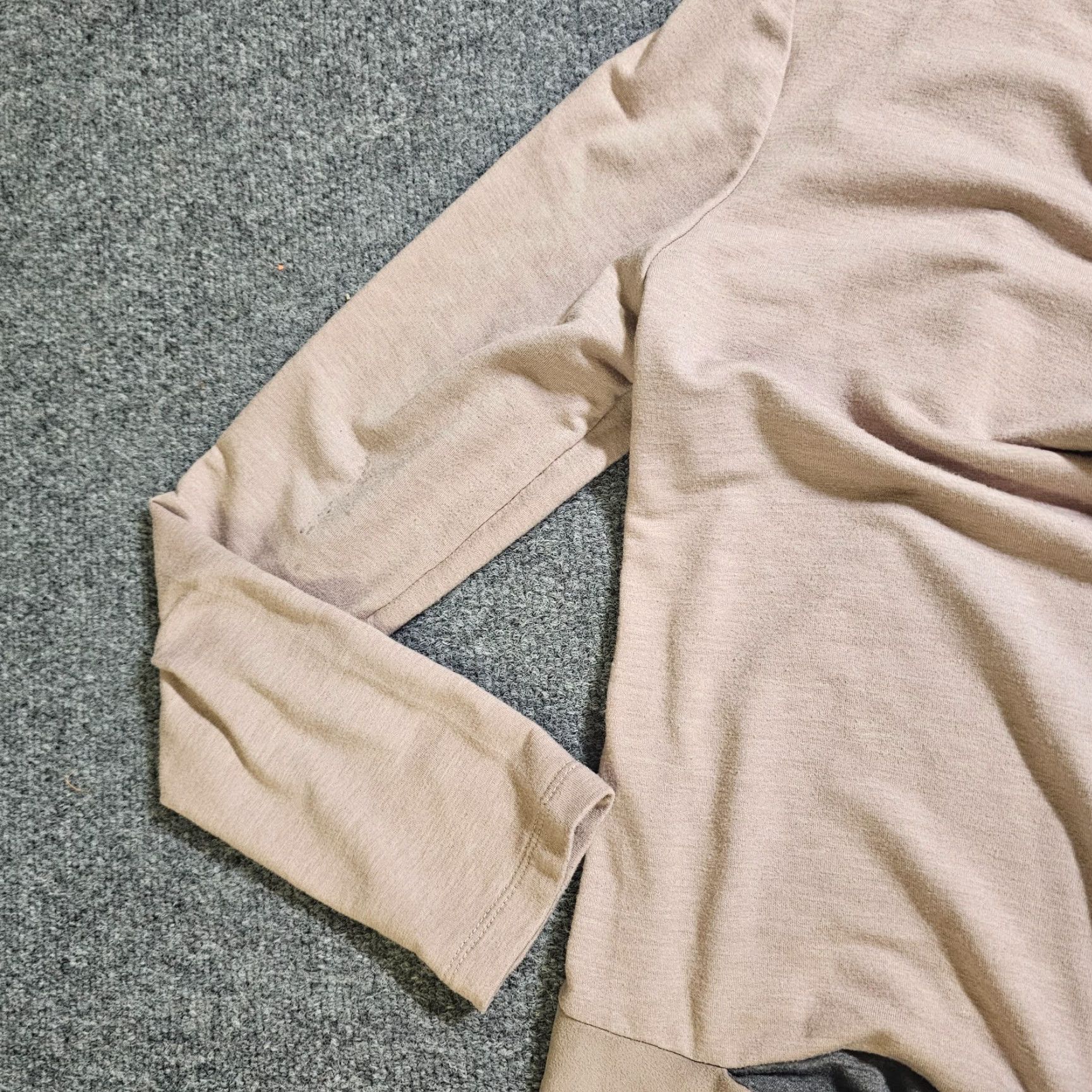 Vintage LOGO By Lori Goldstein Cardigan Womens Medium Beige Tan Open Long Sleeve Pockets Size M / US 6-8 / IT 42-44 - 3 Thumbnail