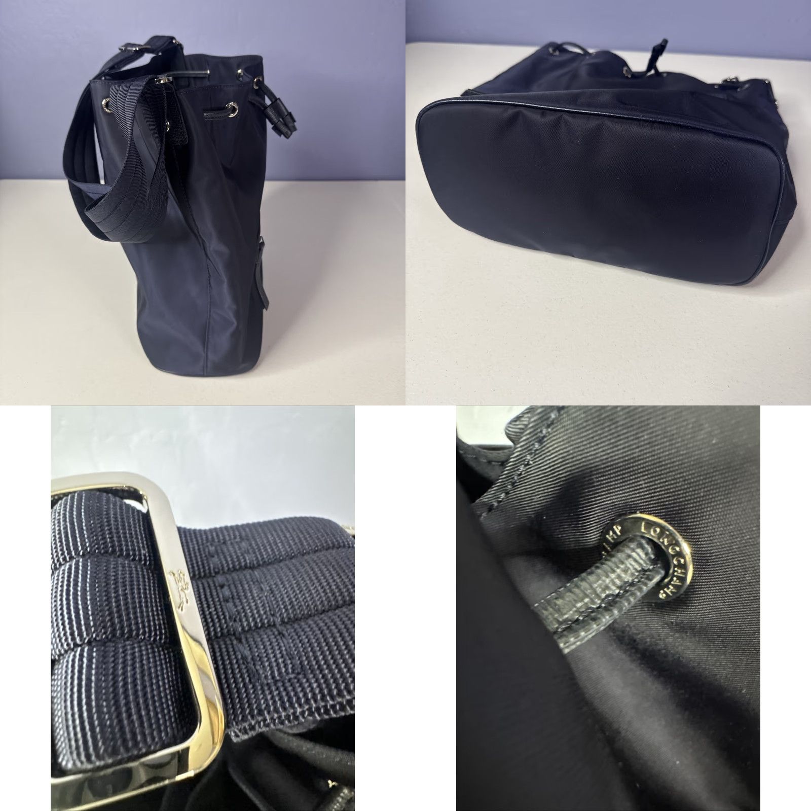 Longchamp Longchamp Le Pliage Neo Bucket Nylon Bag Crossbody Navy Blue Unisex Navy Longchamp Le Pliage Neo Bucket Nylon Bag Crossbody Unisex Size ONE SIZE - 8 Thumbnail