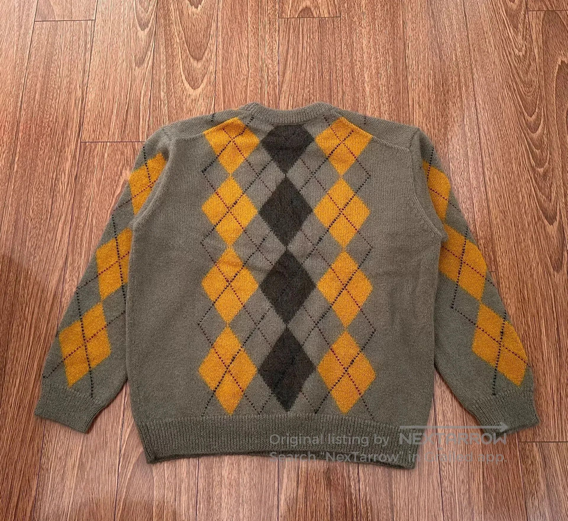 BEAUTY&YOUTH H Wool Sweater with Diamond Pattern. Size US L / EU 52-54 / 3 - 2 Thumbnail