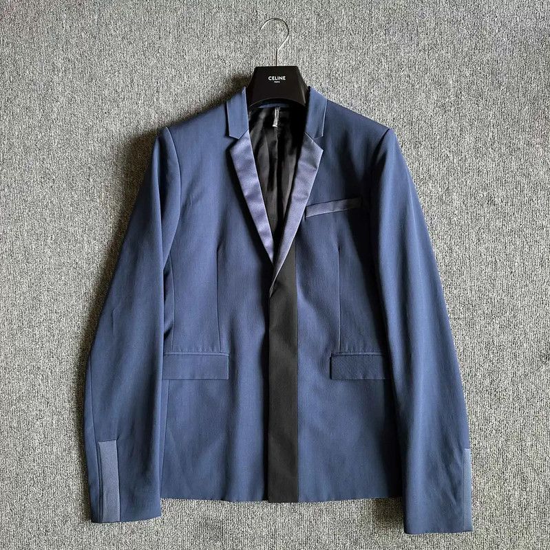 Dior Wool Blend Striped Long Sleeve Coat 0089