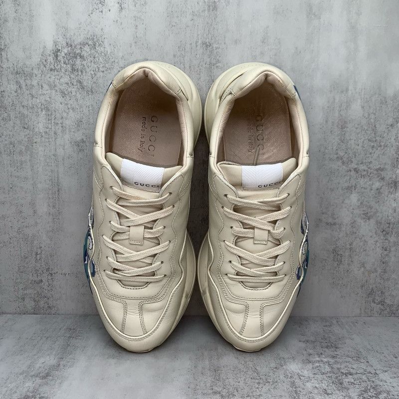 Gucci Gucci Rhyton Wave Print Low-Top Sneakers - Size US 8 / EU 41 - 4 Thumbnail