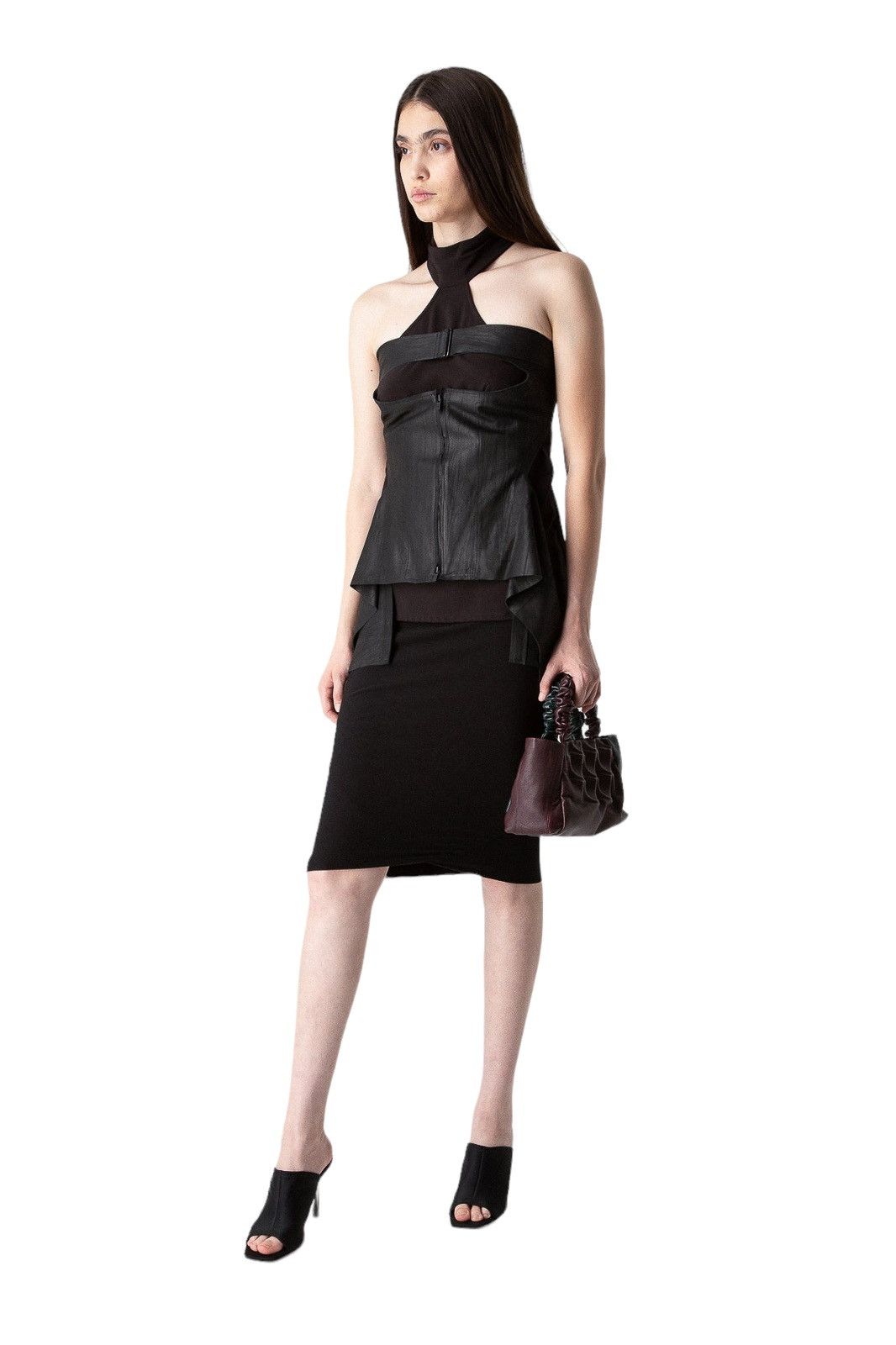 Yohji Yamamoto $1690 Goat Leather Wrap Corset Size M / US 6-8 / IT 42-44 - 3 Thumbnail