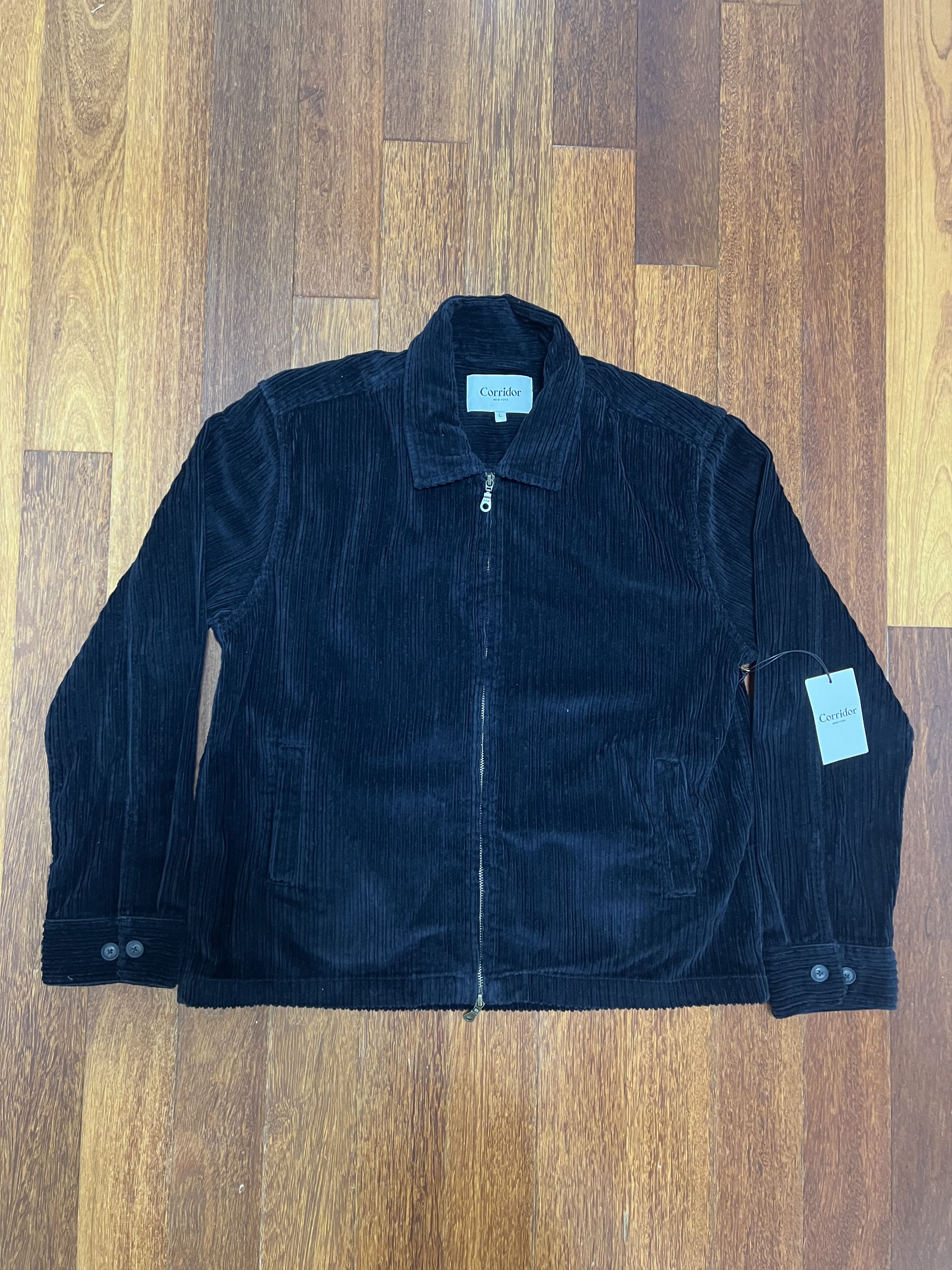 Corridor 💚 AW21 Corridor NYC Variegated Cord Zip Jacket Black NEW Size US L / EU 52-54 / 3 - 7 Thumbnail